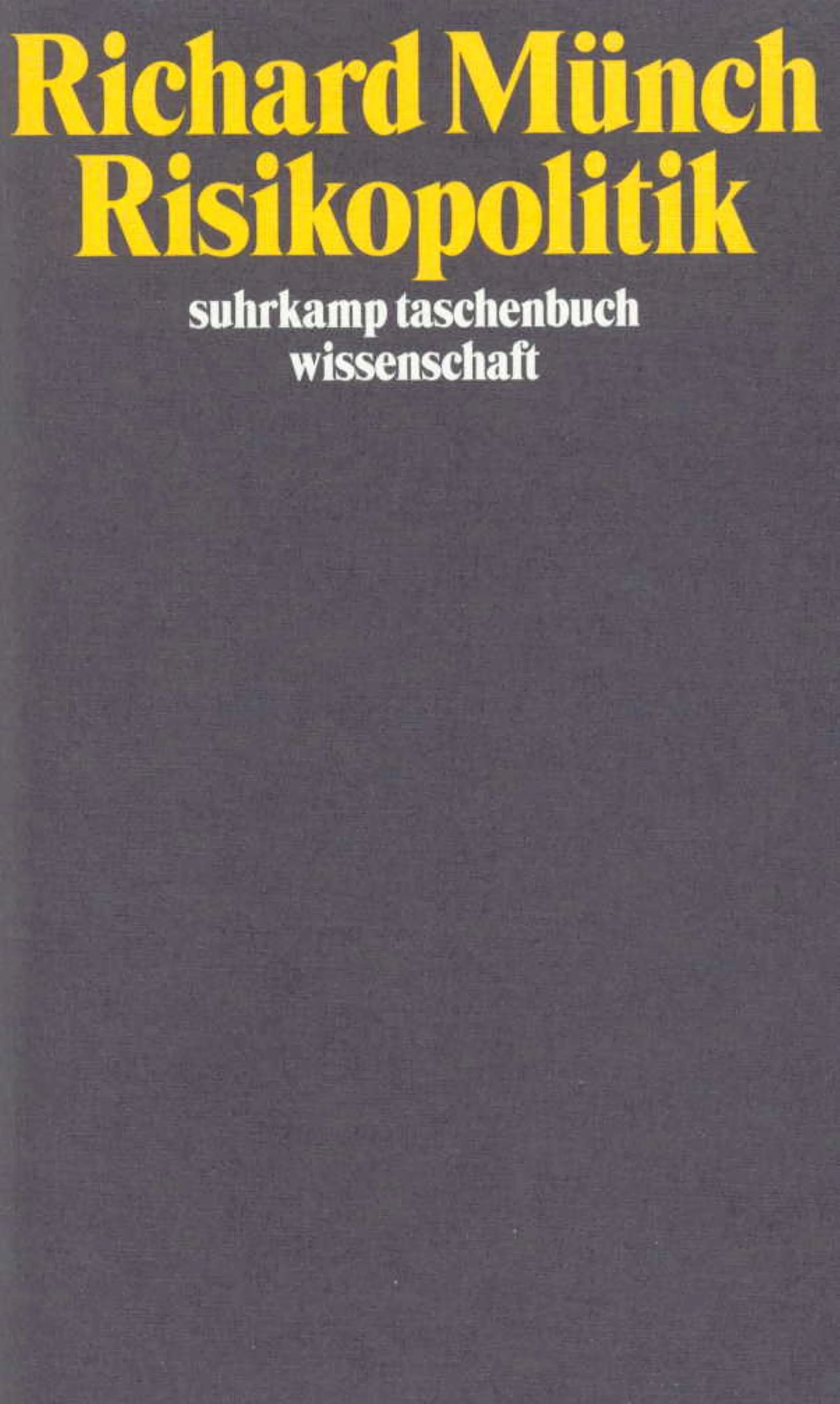 Buchcover von 'Risikopolitik' - Taschenbuch von Richard Münch