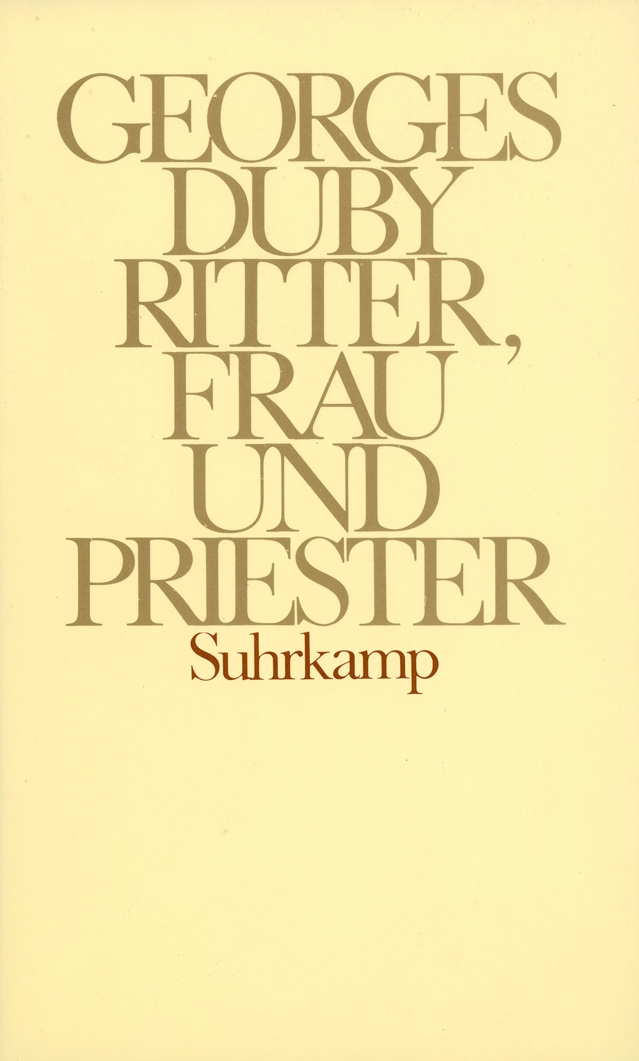 Buchcover von 'Ritter, Frau und Priester' - Gebundene Ausgabe von Georges Duby