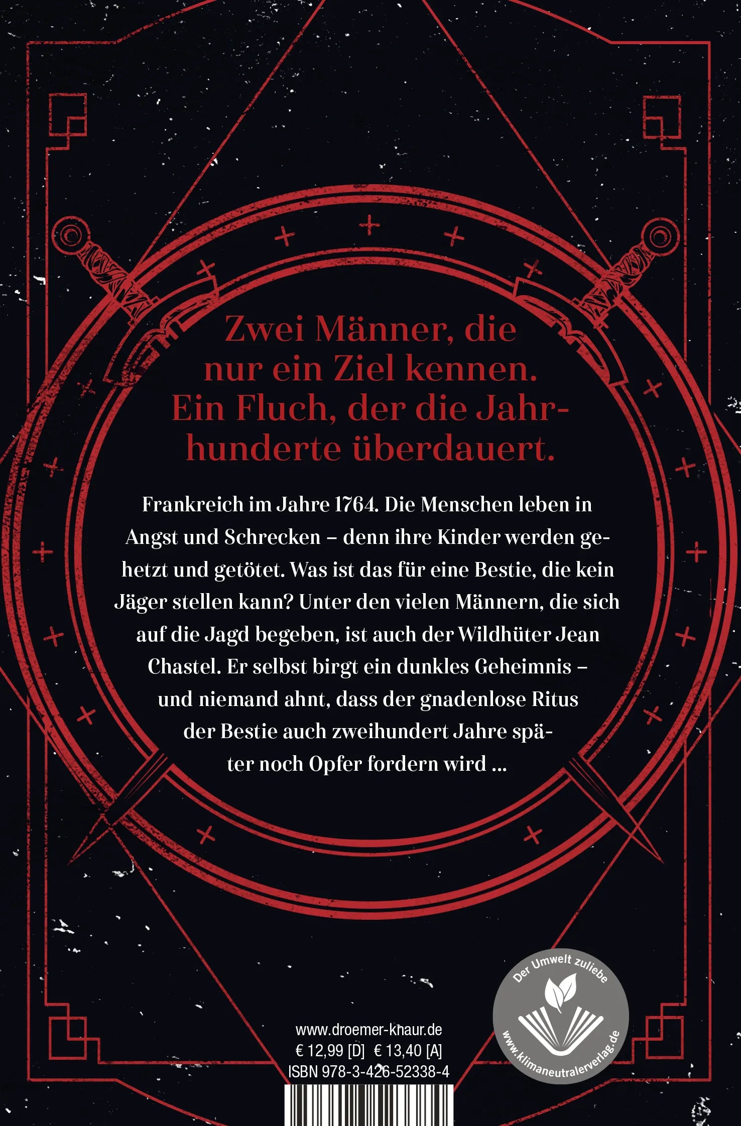 Buchrückseite von 'Ritus' mit Klappentext - Taschenbuch