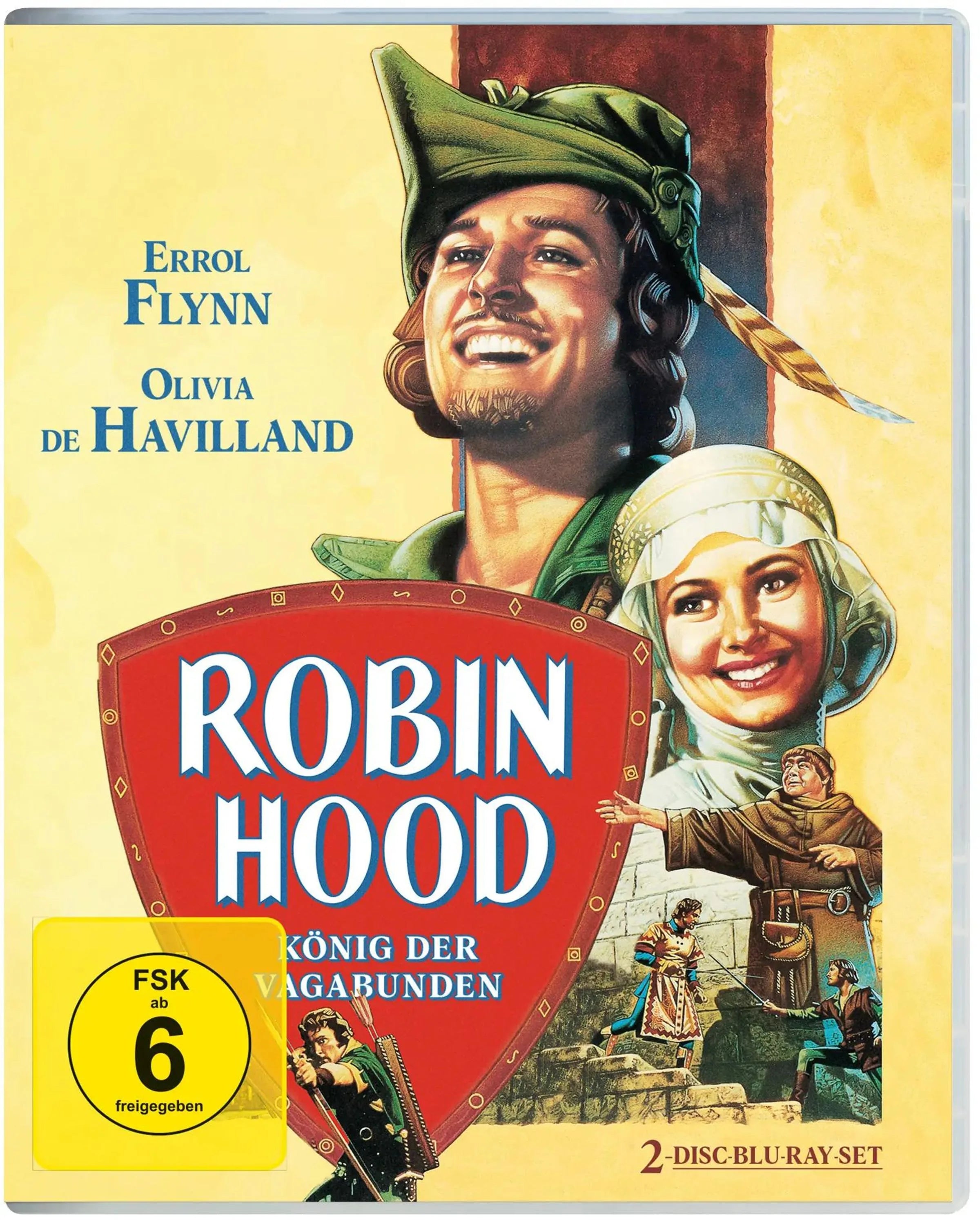 Blu-ray-Cover: Robin Hood - König der Vagabunden. Regie: Michael Curtiz