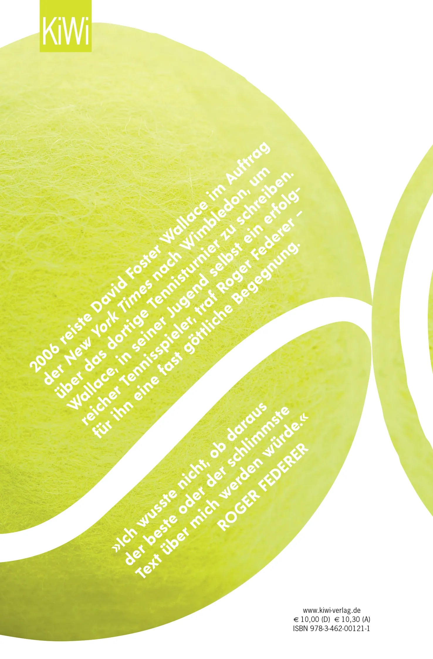 Buchrückseite von 'Roger Federer' mit Klappentext - Taschenbuch