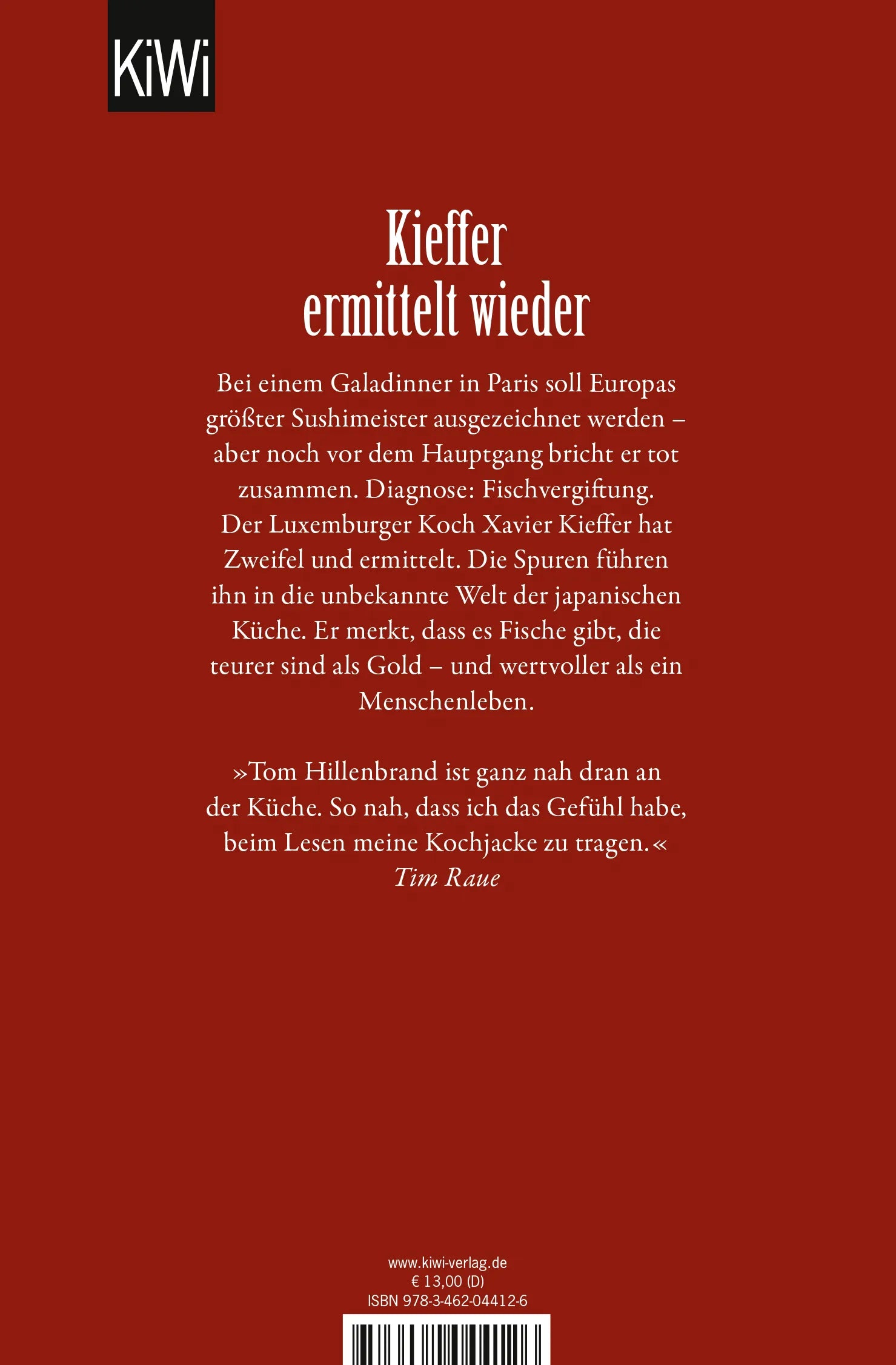 Buchrückseite von 'Rotes Gold' mit Klappentext - Taschenbuch