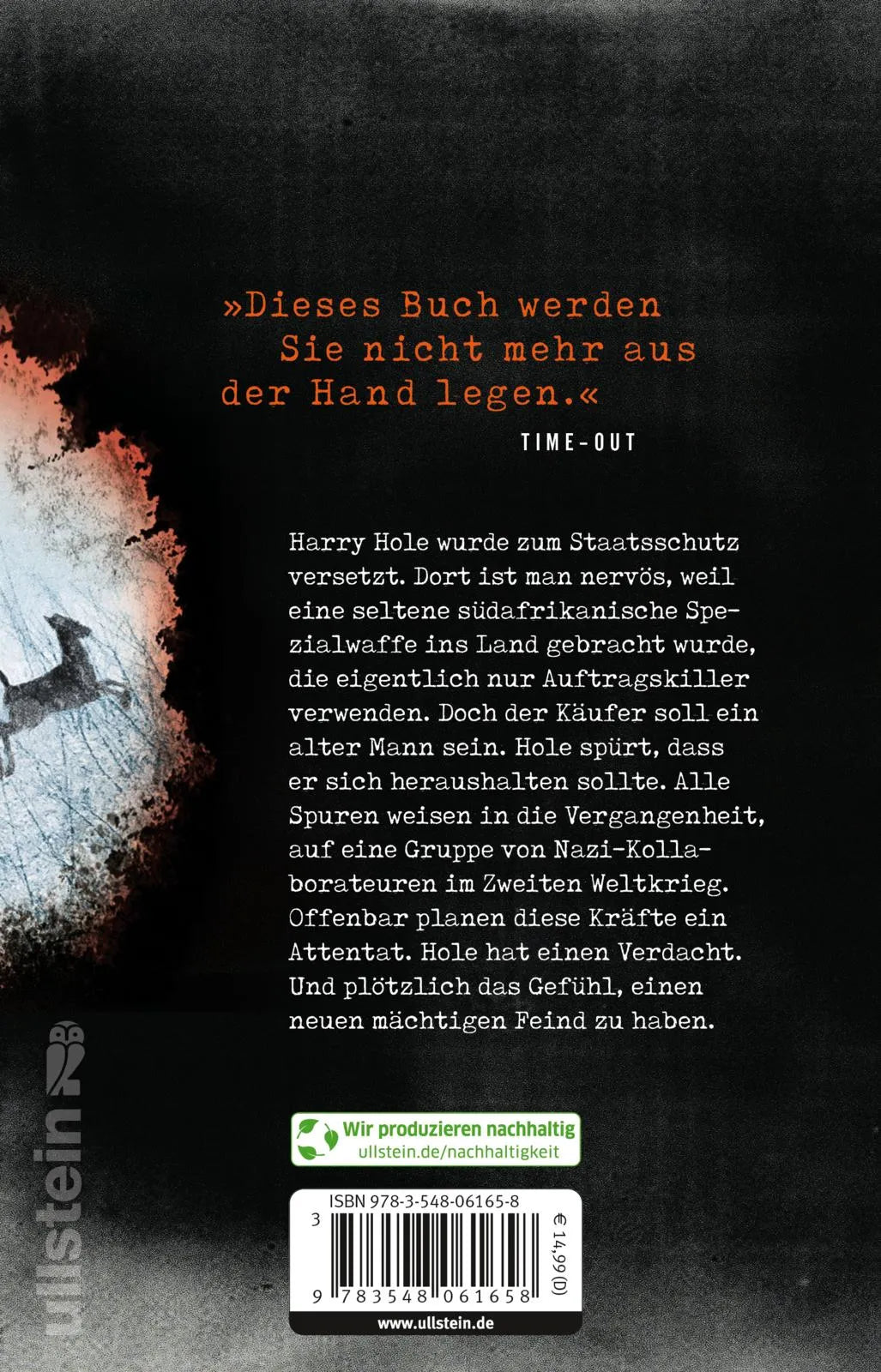 Buchrückseite von 'Rotkehlchen' mit Klappentext - Taschenbuch