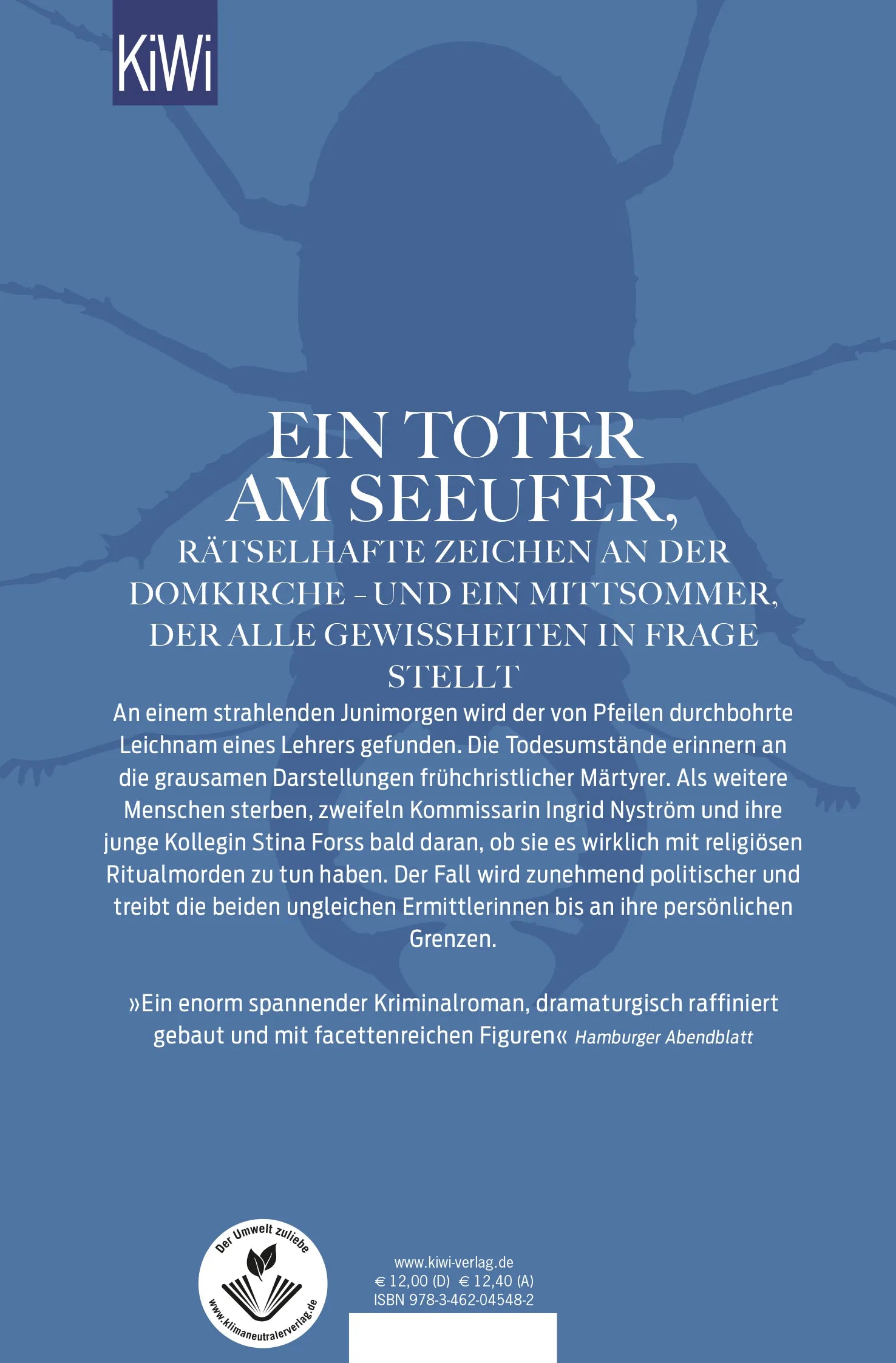Buchrückseite von 'Rotwild' mit Klappentext - Taschenbuch