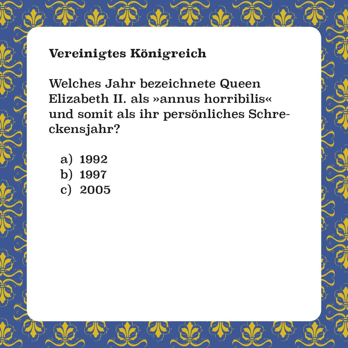 Royals-Quiz – Ansicht