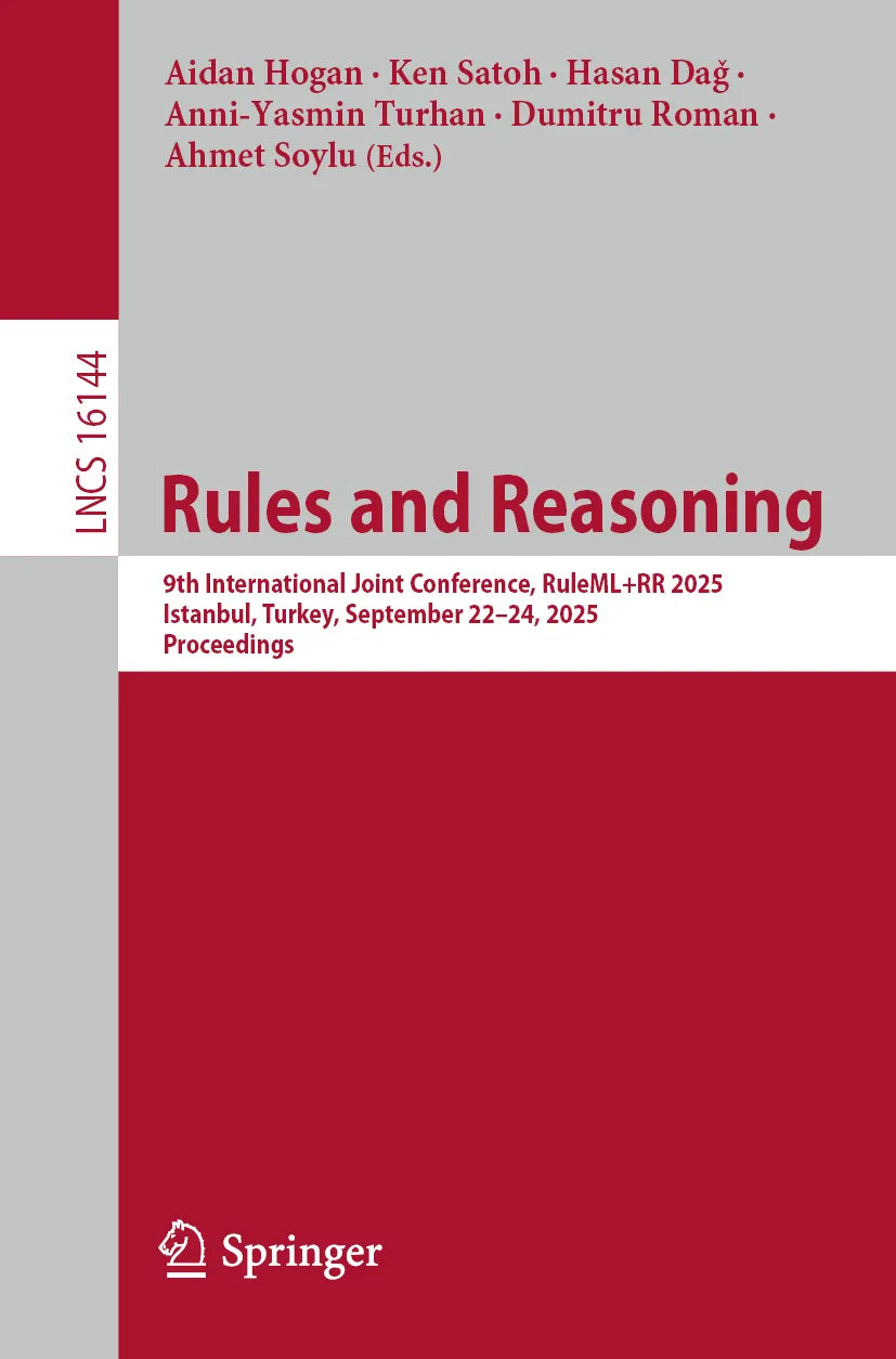 Cover: Rules and Reasoning (E-Book)