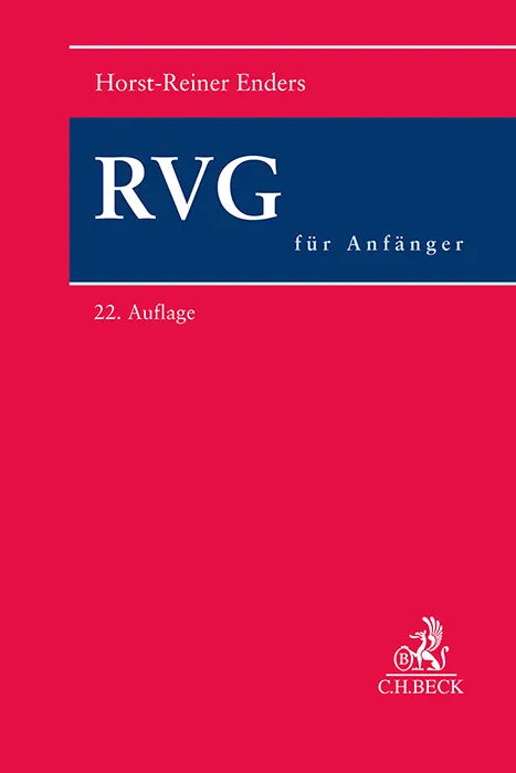 Buchcover von 'RVG für Anfänger' - Taschenbuch von Horst-Reiner Enders