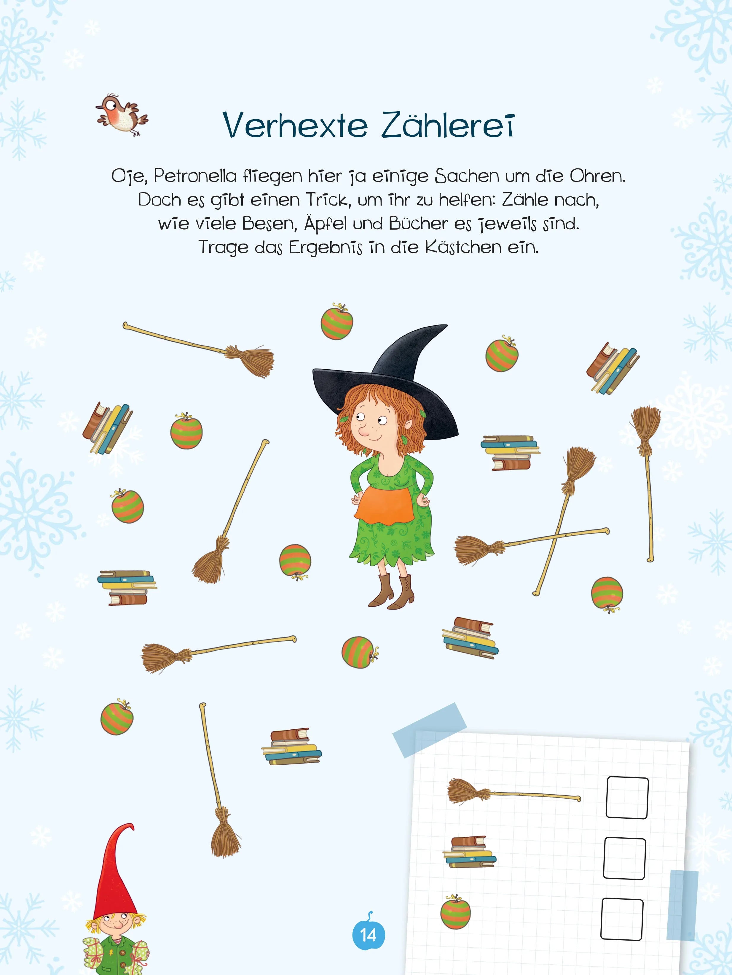 Produktansicht: Petronella Apfelmus - Zauberstab und Wichteltür. Das große Weihnachtsrätselbuch (Paperback)