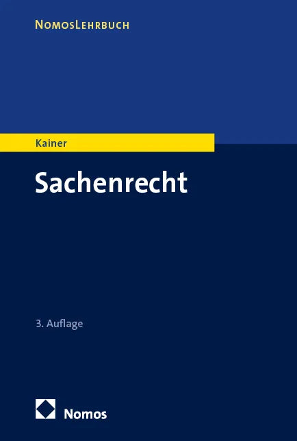 Cover: Sachenrecht (E-Book) von Friedemann Kainer