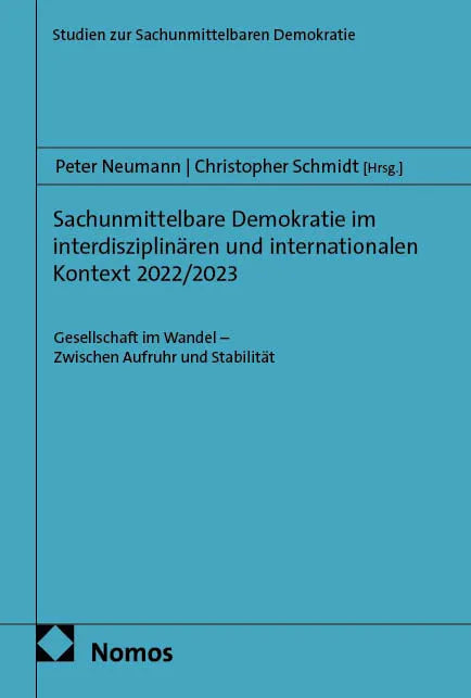 Cover: Sachunmittelbare Demokratie im interdisziplinären und internationalen Kontext 2022/2023 (E-Book)