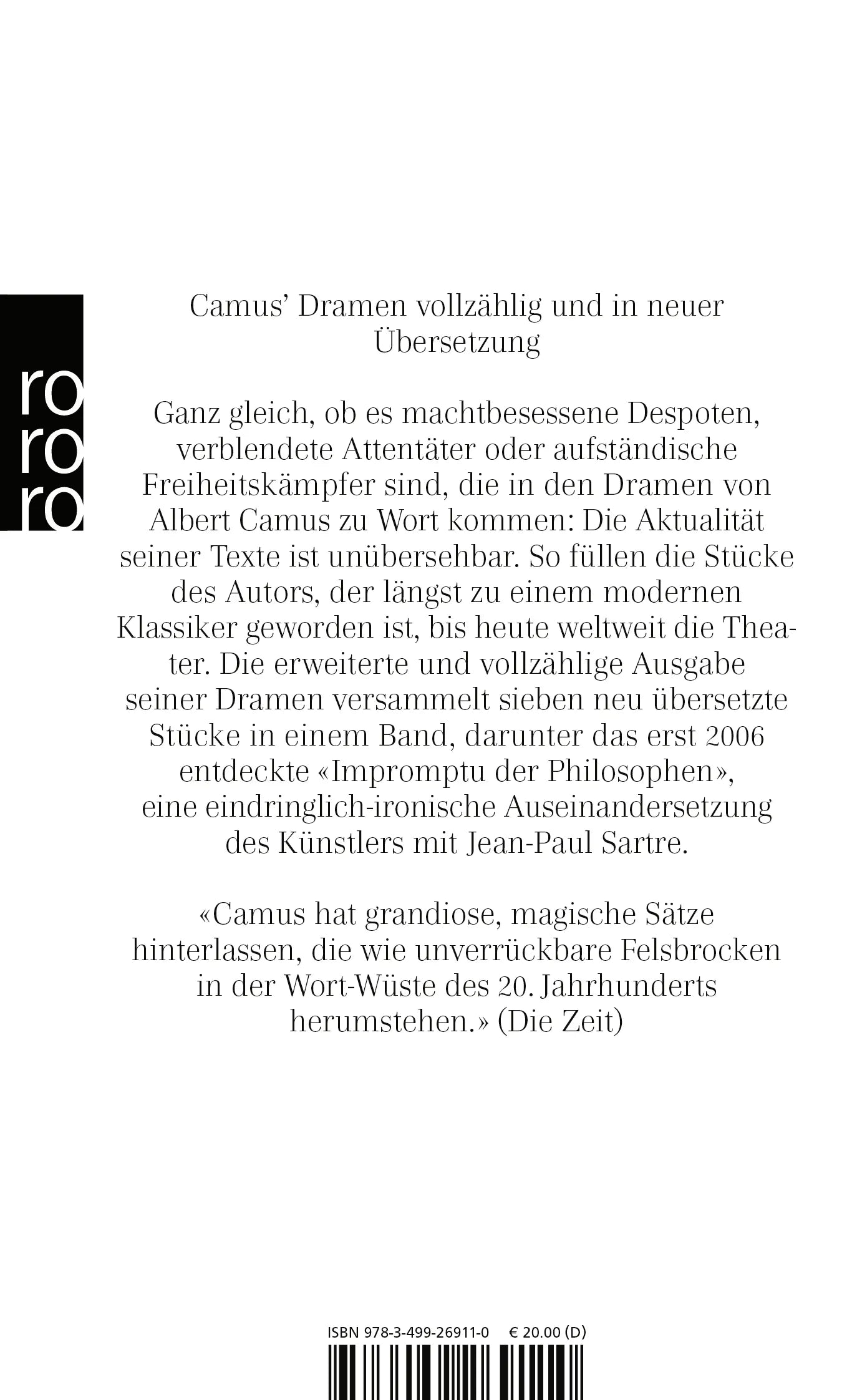 Buchrückseite von 'Sämtliche Dramen' mit Klappentext - Taschenbuch