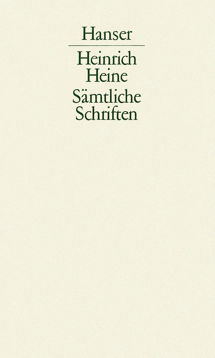 Buchcover von 'Sämtliche Schriften Band VI/II' - Gebundene Ausgabe von Heinrich Heine