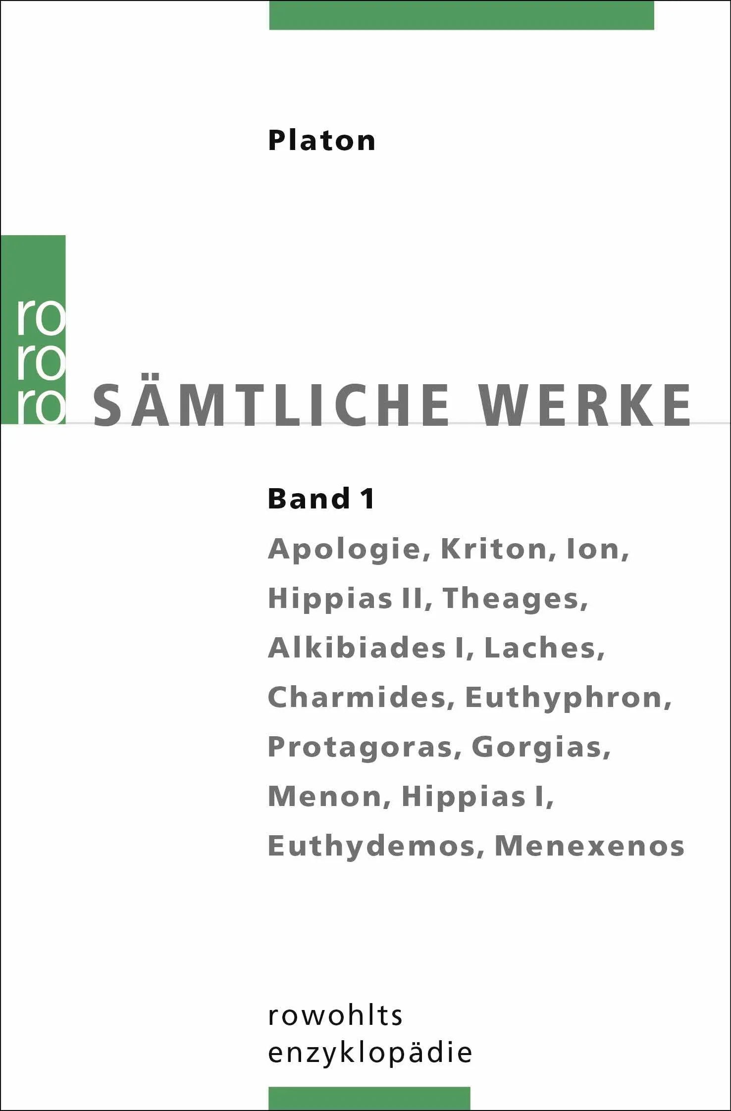 Buchcover von 'Sämtliche Werke 1' - Taschenbuch von Platon