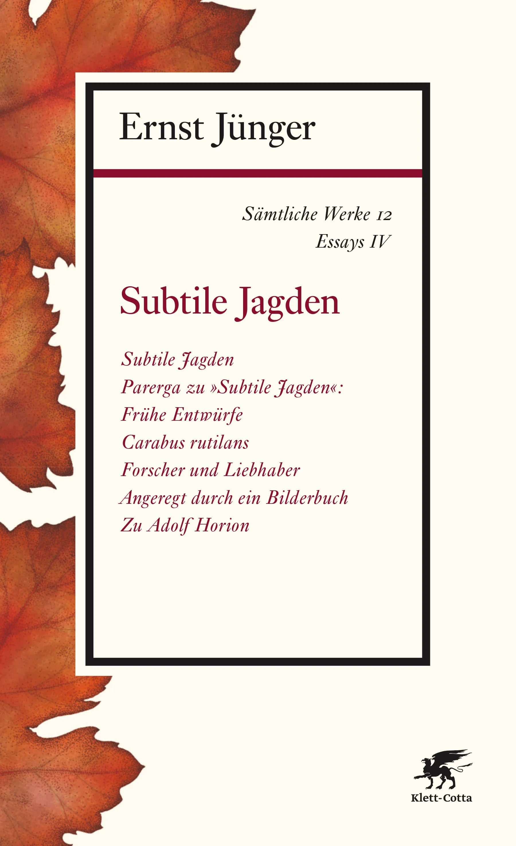 Buchcover von 'Sämtliche Werke - Band 12' - Paperback von Ernst Jünger