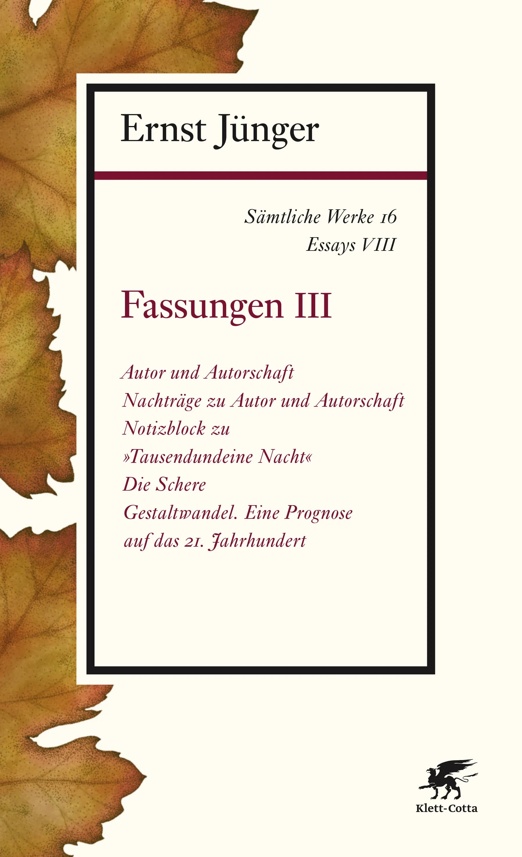 Buchcover von 'Sämtliche Werke - Band 16' - Paperback von Ernst Jünger