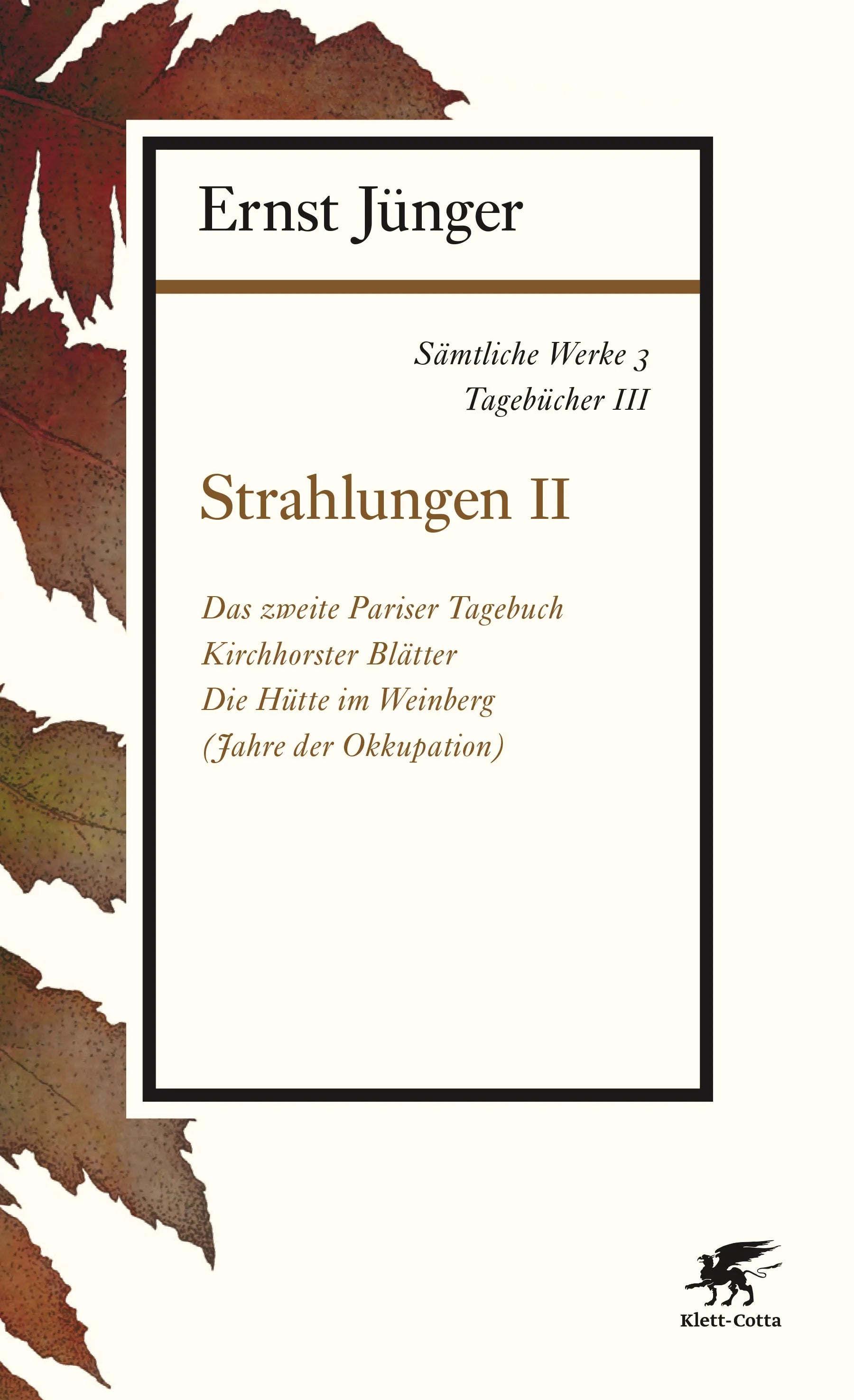 Buchcover von 'Sämtliche Werke - Band 3' - Paperback von Ernst Jünger