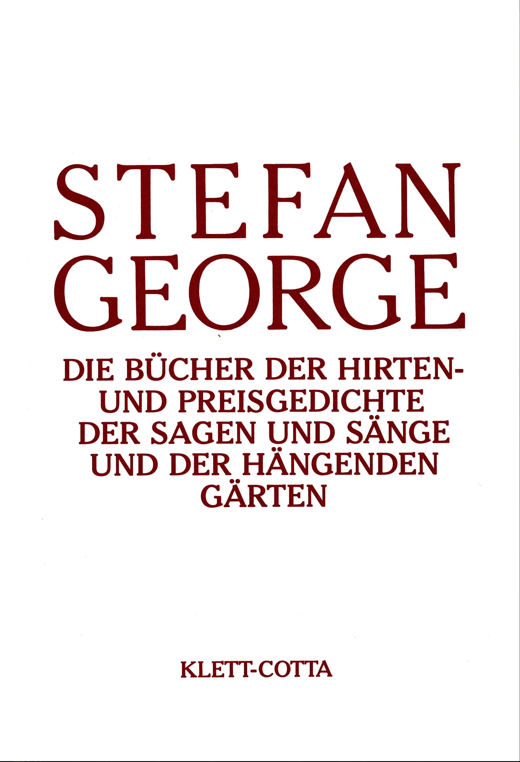 Buchcover von 'Sämtliche Werke in 18 Bänden, Band 3' - Gebundene Ausgabe von Stefan George