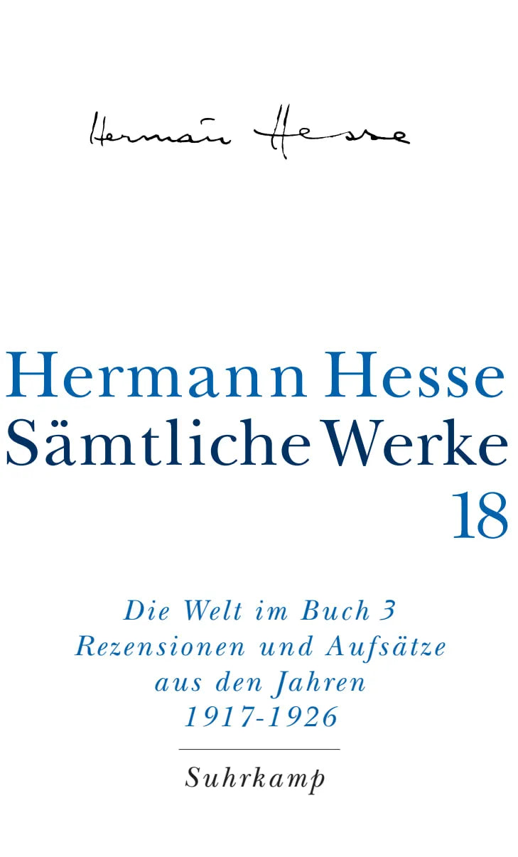 Buchcover von 'Sämtliche Werke in 20 Bänden und einem Registerband' - Gebundene Ausgabe von Hermann Hesse