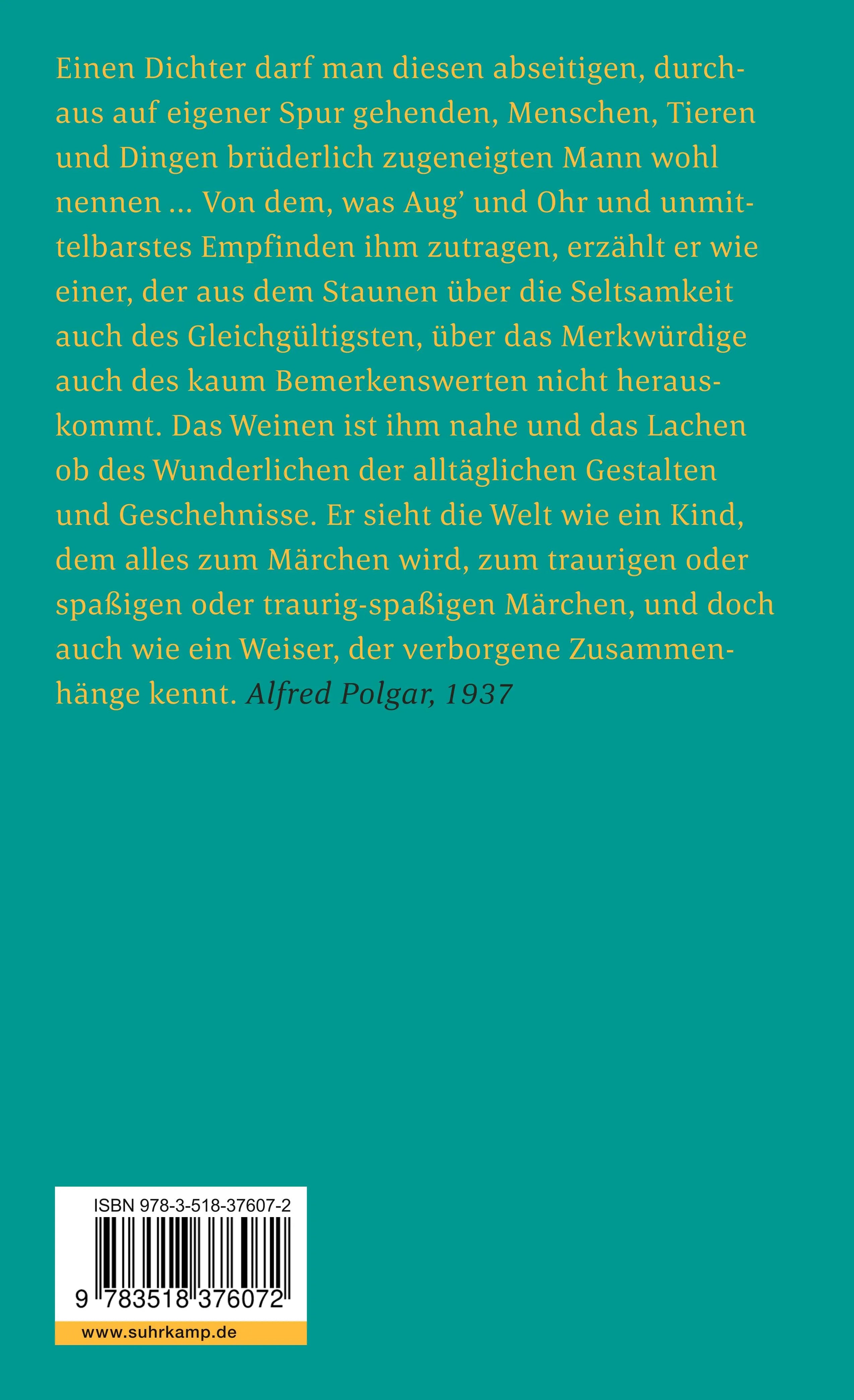 Buchrückseite von 'Sämtliche Werke in Einzelausgaben' mit Klappentext - Taschenbuch