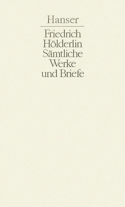 Sämtliche Werke und Briefe Band III