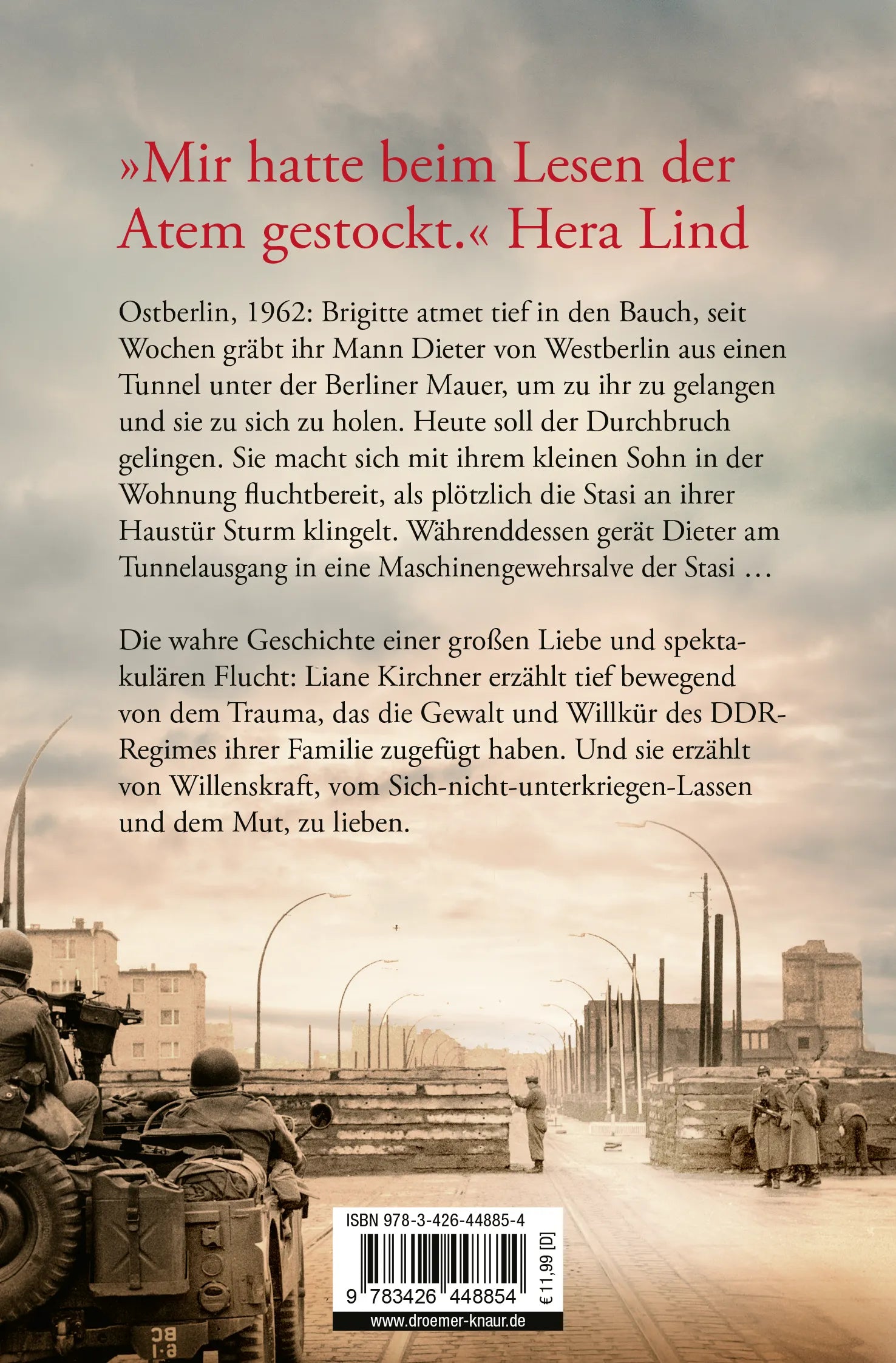 Buchrückseite von 'Sanssouci war nicht mehr frei' mit Klappentext - Taschenbuch