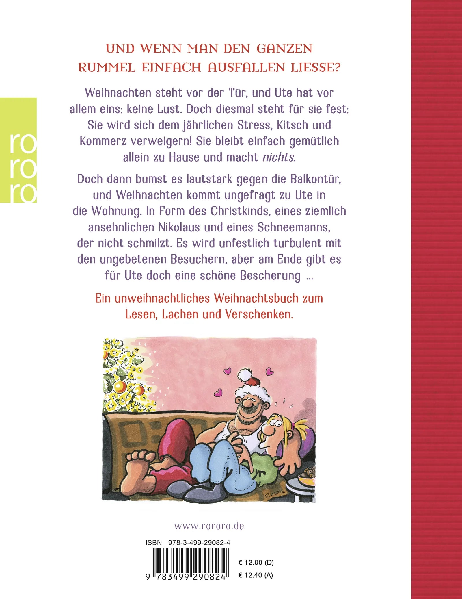Buchrückseite von 'Santa Claus Junior' mit Klappentext - Gebundene Ausgabe