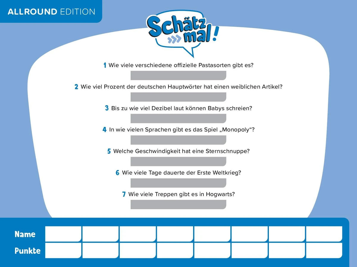 Schätz mal! Allround Offline-Edition – Ansicht