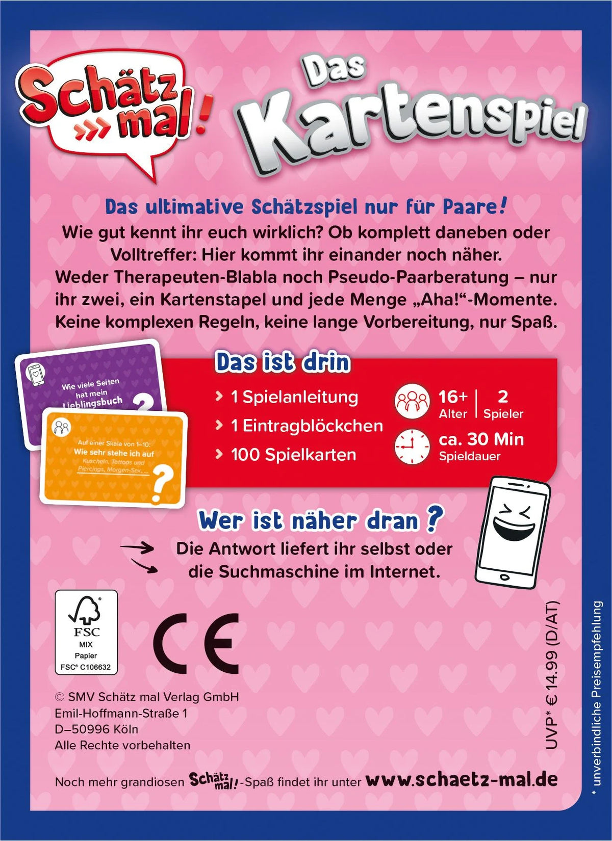 Schätz mal! Kartenspiel LOVE Edition – Ansicht