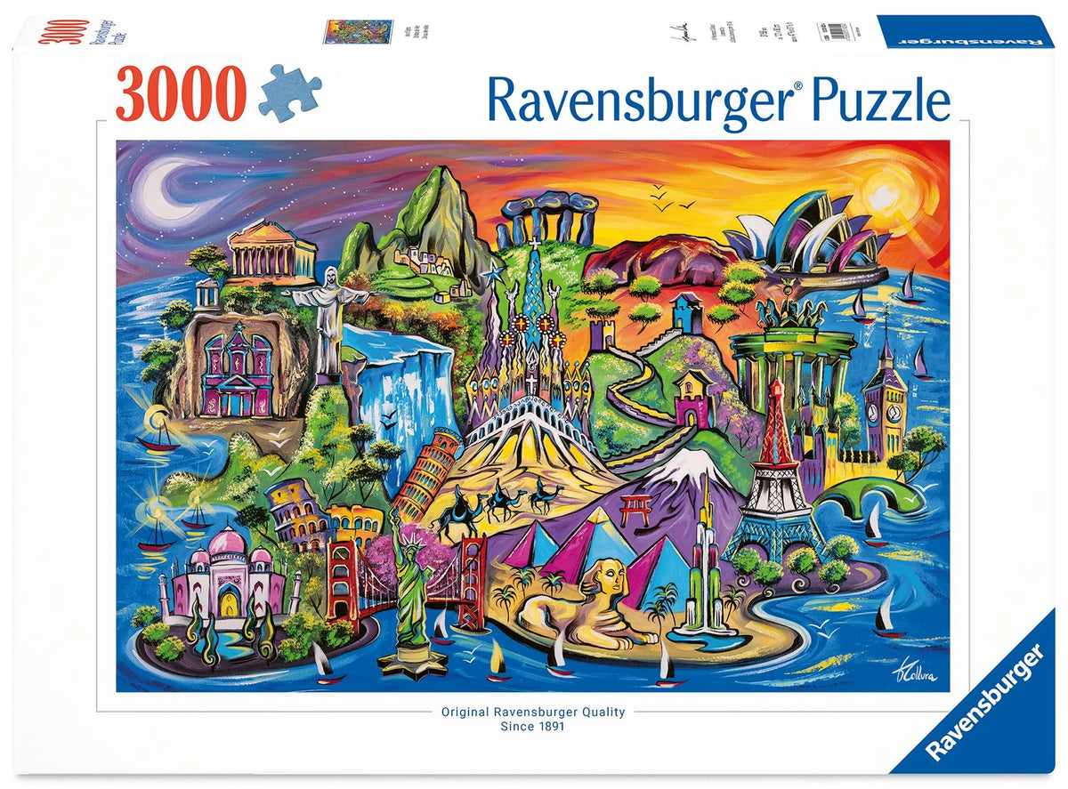 Puzzle: Erwachsenenpuzzle 3000 Teile - Schätze der Welt