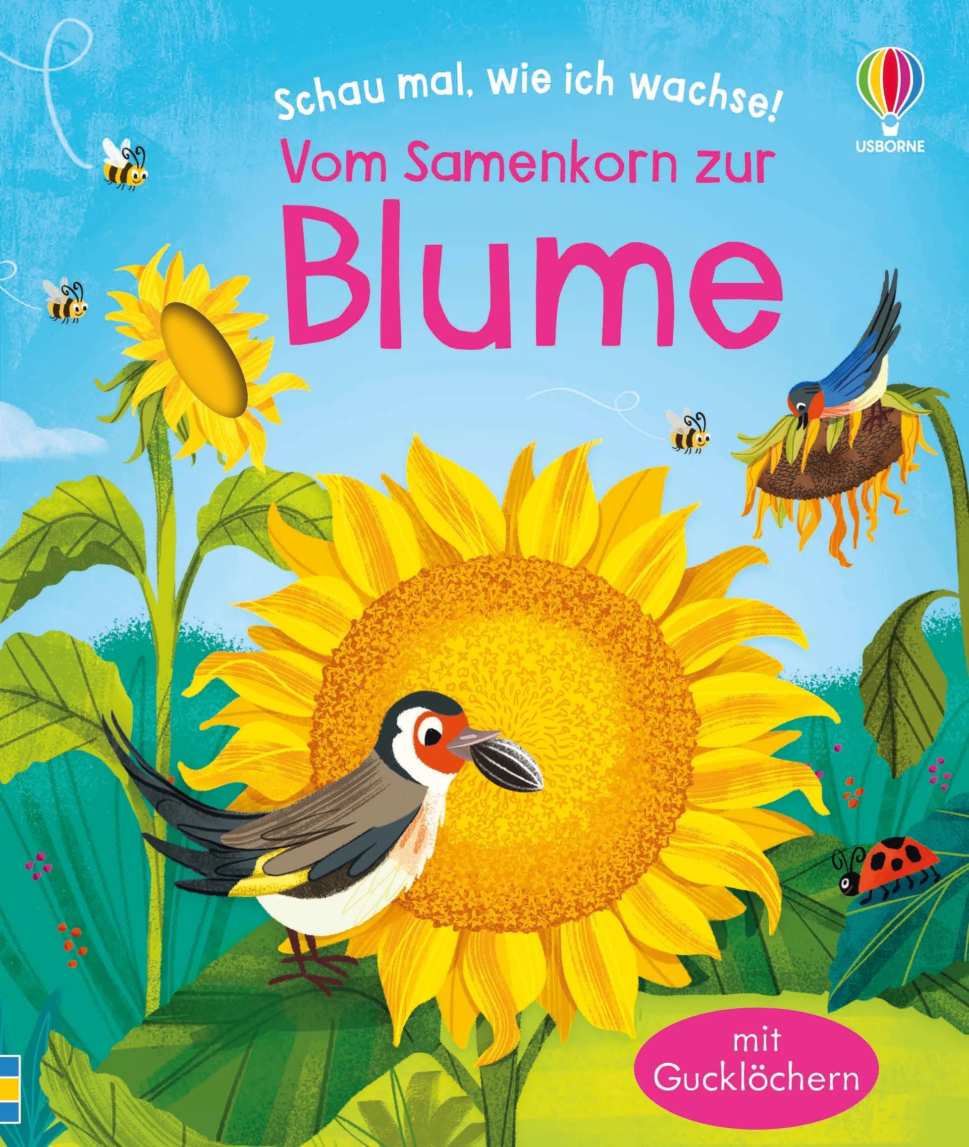 Buchcover von 'Schau mal, wie ich wachse! Vom Samenkorn zur Blume' - Gebundene Ausgabe von Lesley Sims