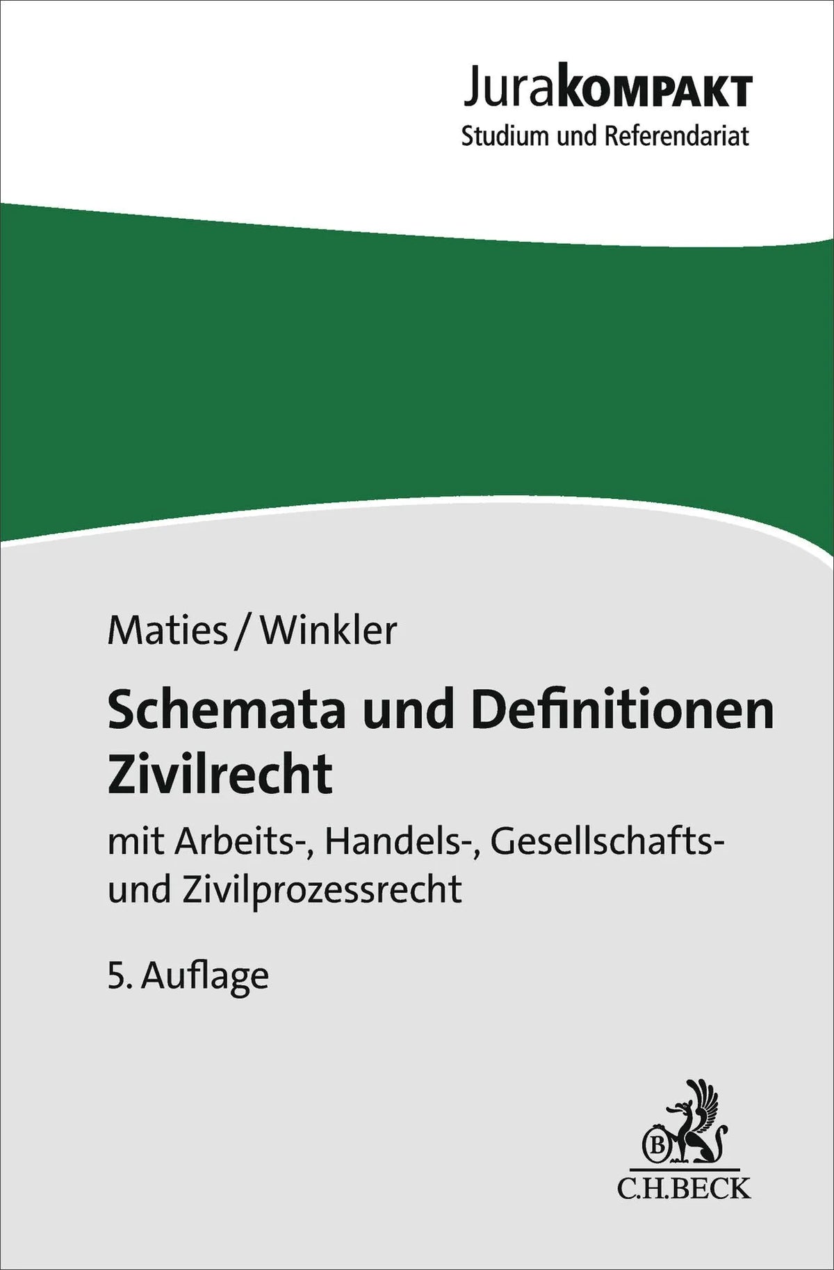 Cover: Schemata und Definitionen Zivilrecht (Taschenbuch) von Martin Maties