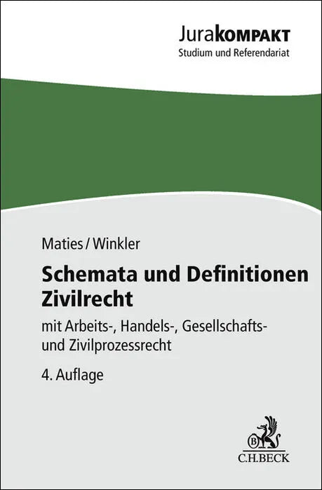 Buchcover von 'Schemata und Definitionen Zivilrecht' - Taschenbuch von Martin Maties