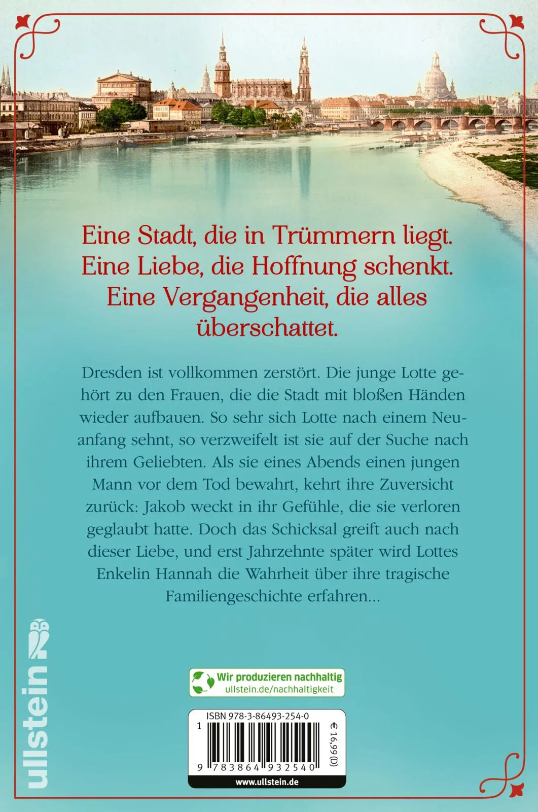Buchrückseite von 'Schicksalsjahre. Die Frauen vom Neumarkt' mit Klappentext - Paperback