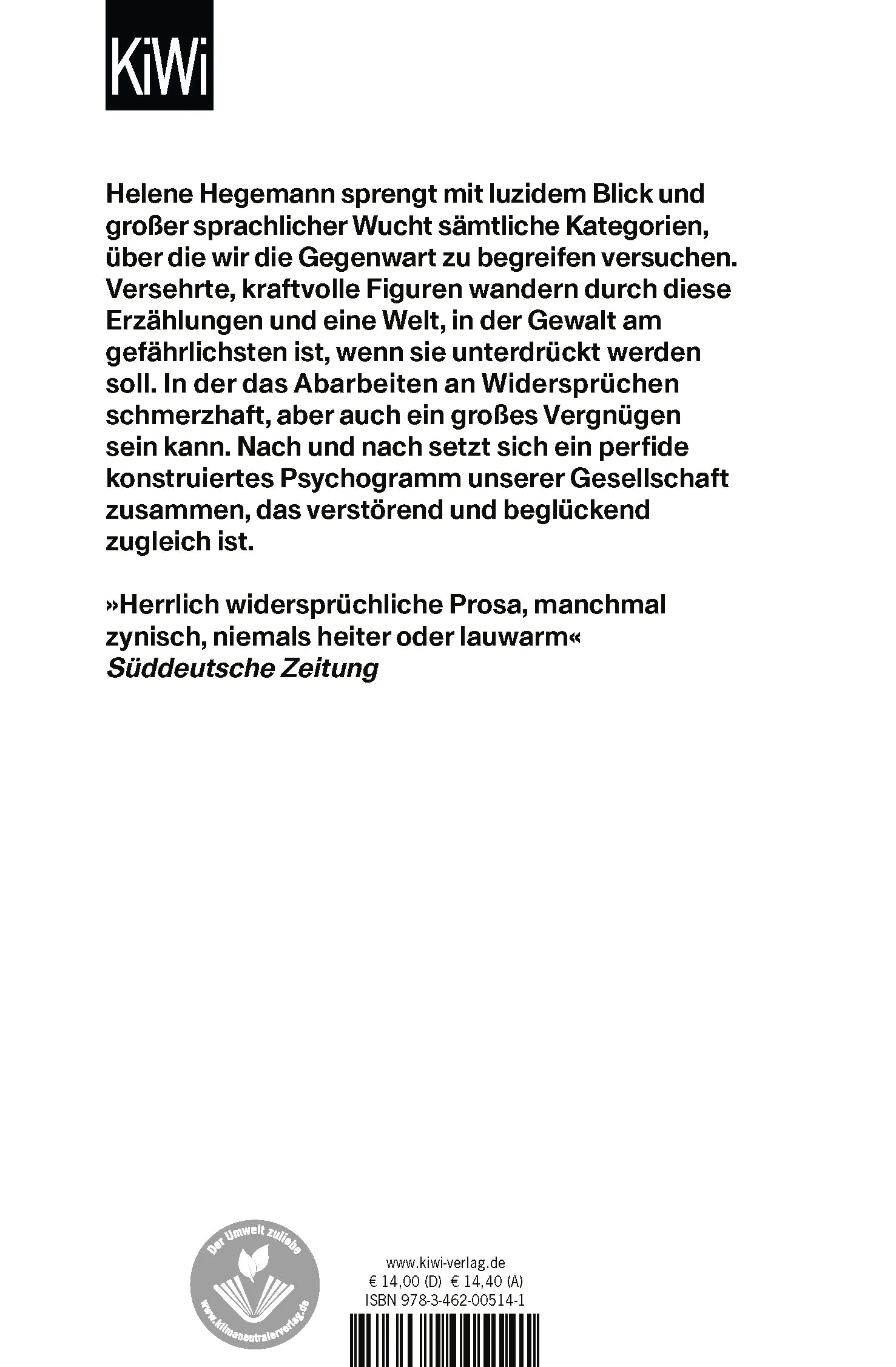 Buchrückseite von 'Schlachtensee' mit Klappentext - Taschenbuch