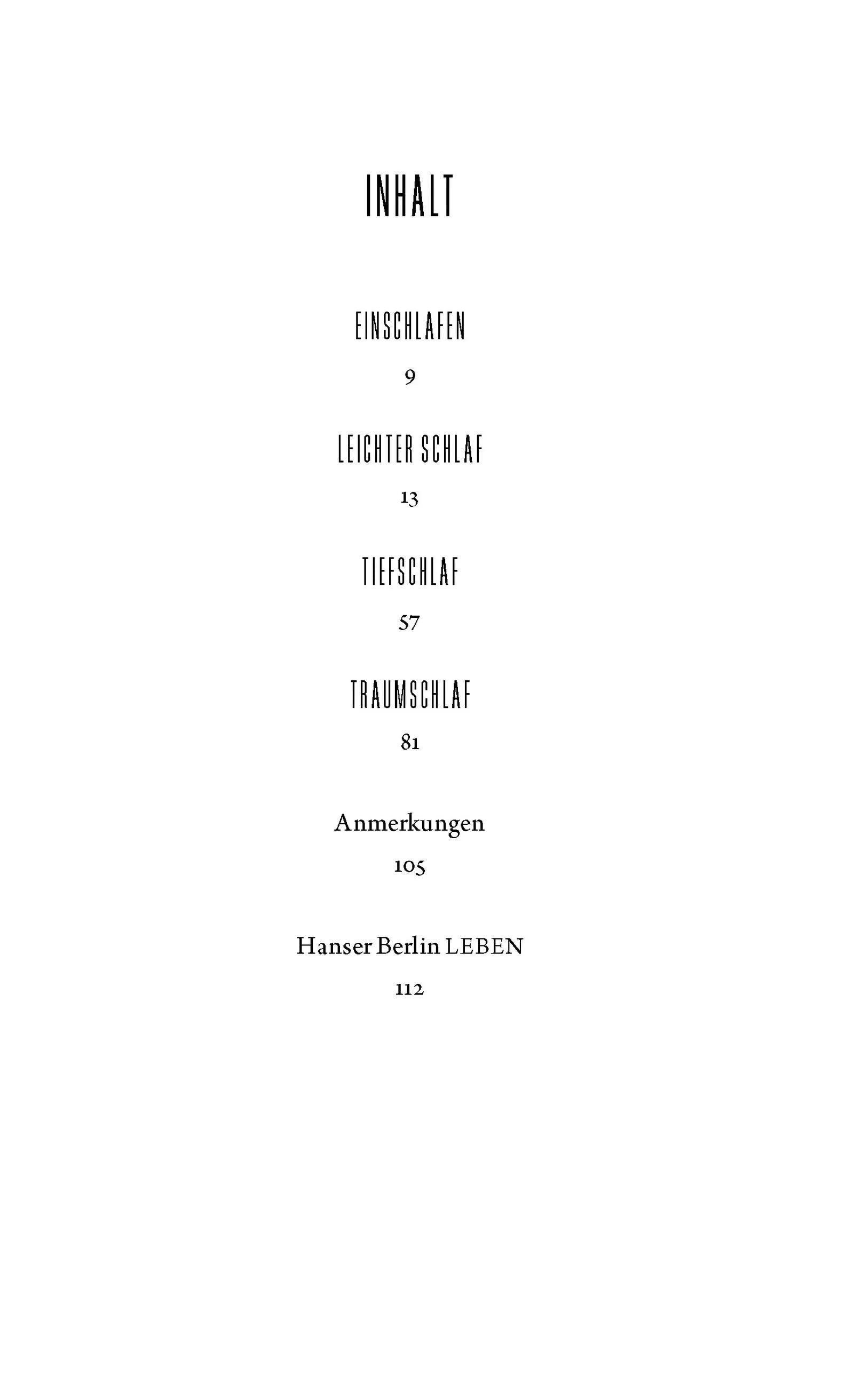 Theresia Enzensberger - Schlafen