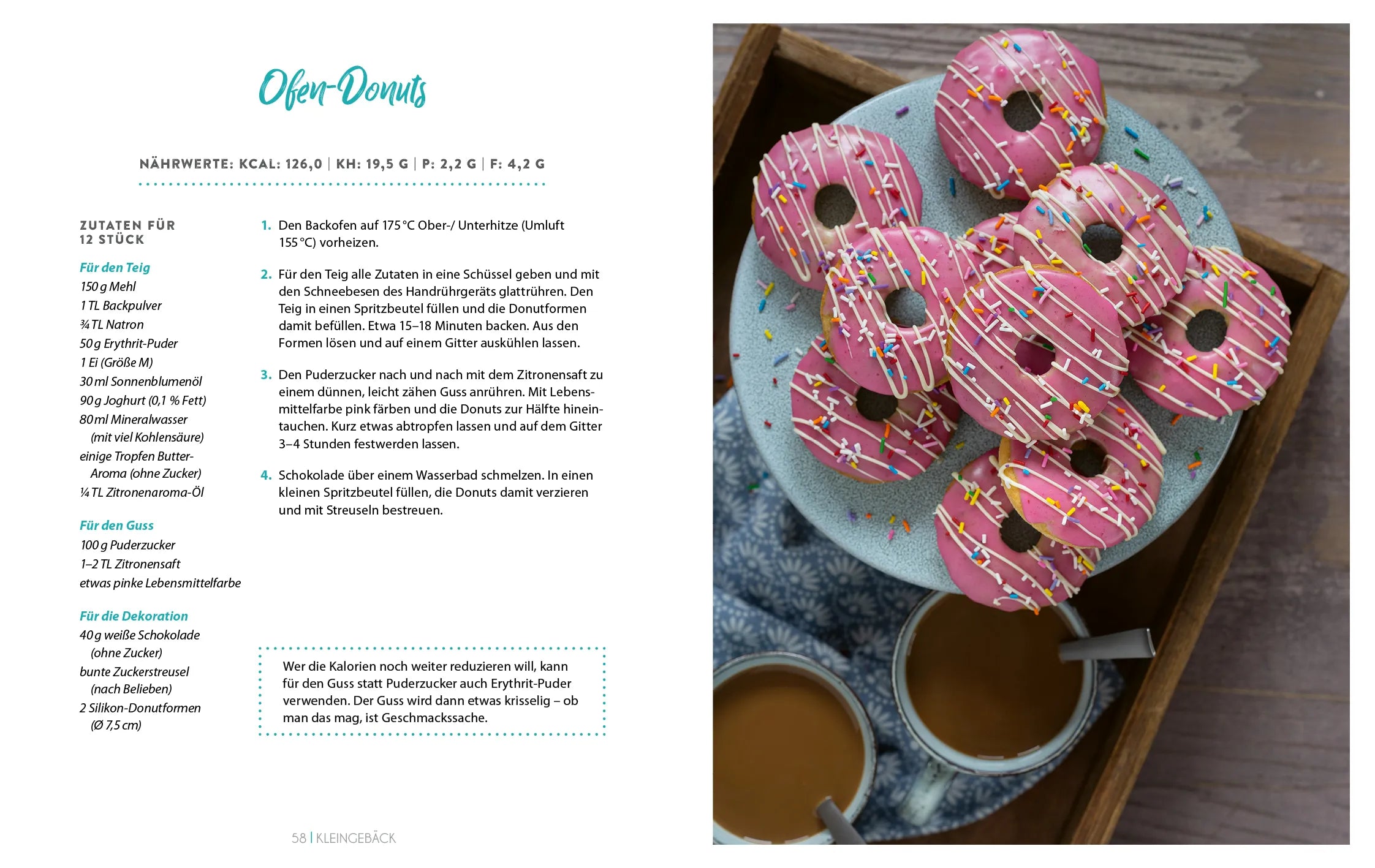 Innenansicht von 'Schlank mit Kuchen, Torten und Gebäck' - Gebundene Ausgabe