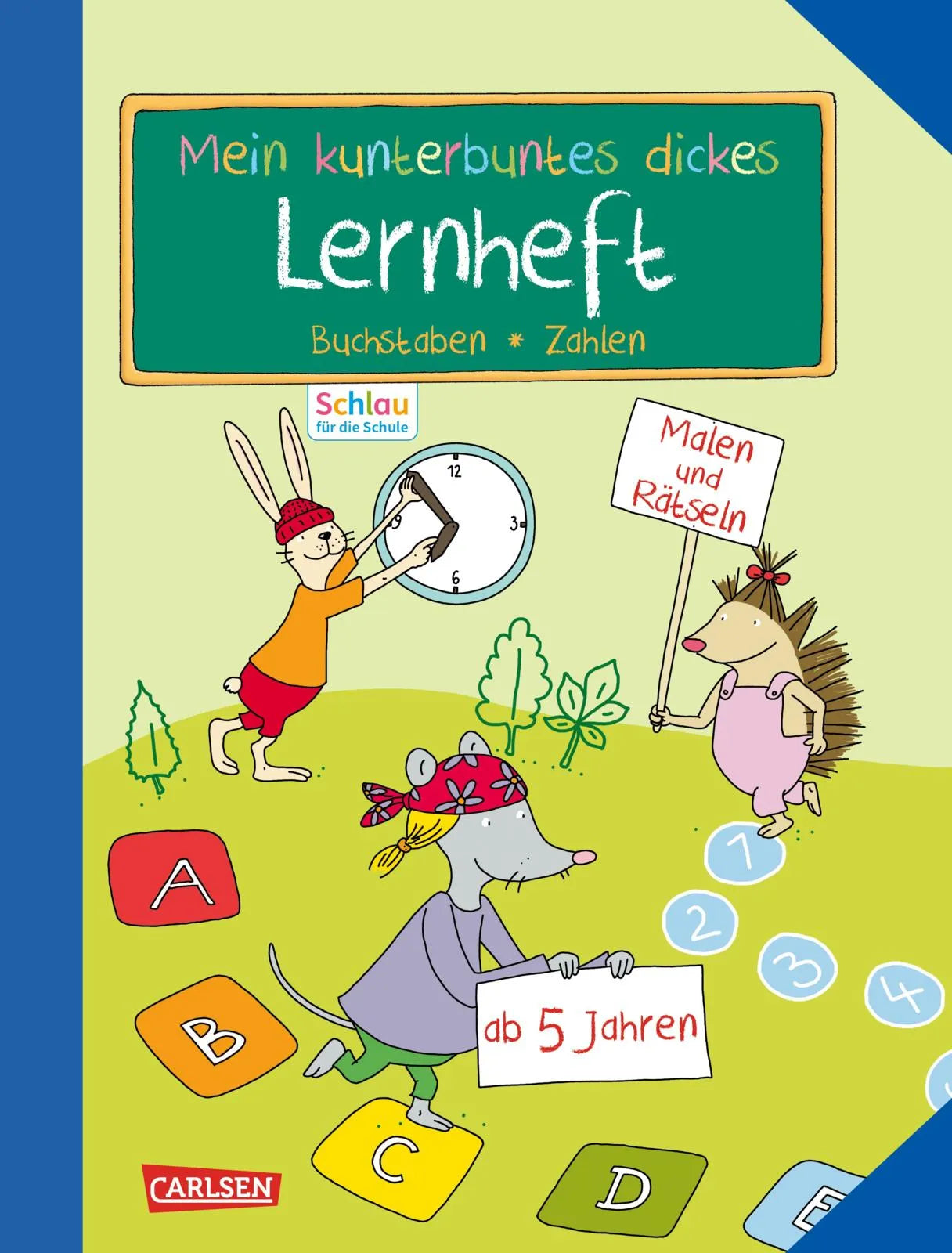 Buchcover von 'Schlau für die Schule: Mein kunterbuntes dickes Lernheft: Buchstaben und Zahlen' - Taschenbuch von Christine Mildner