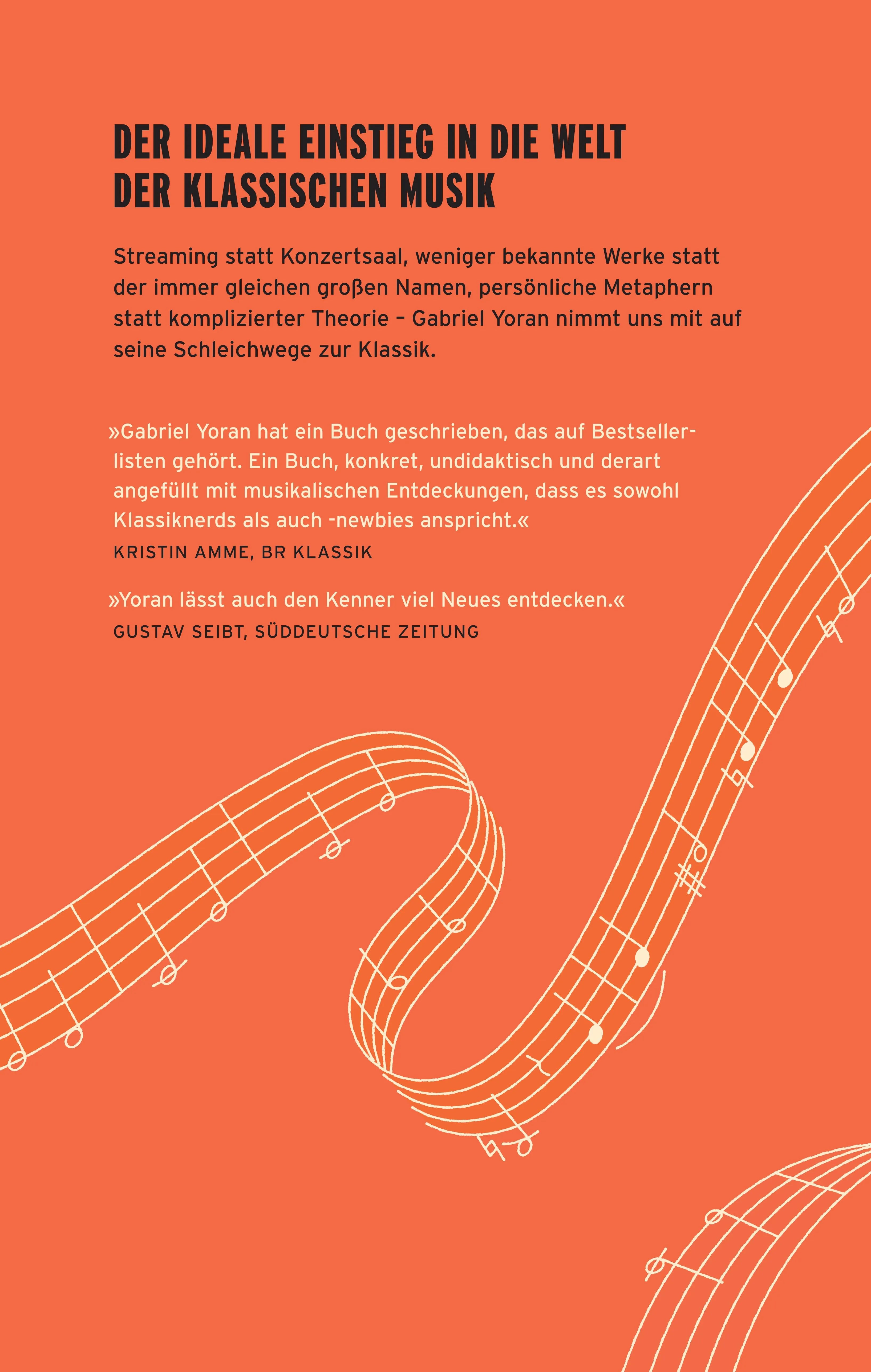 Buchrückseite von 'Schleichwege zur Klassik' mit Klappentext - Gebundene Ausgabe