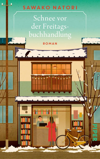 Schnee vor der Freitagsbuchhandlung