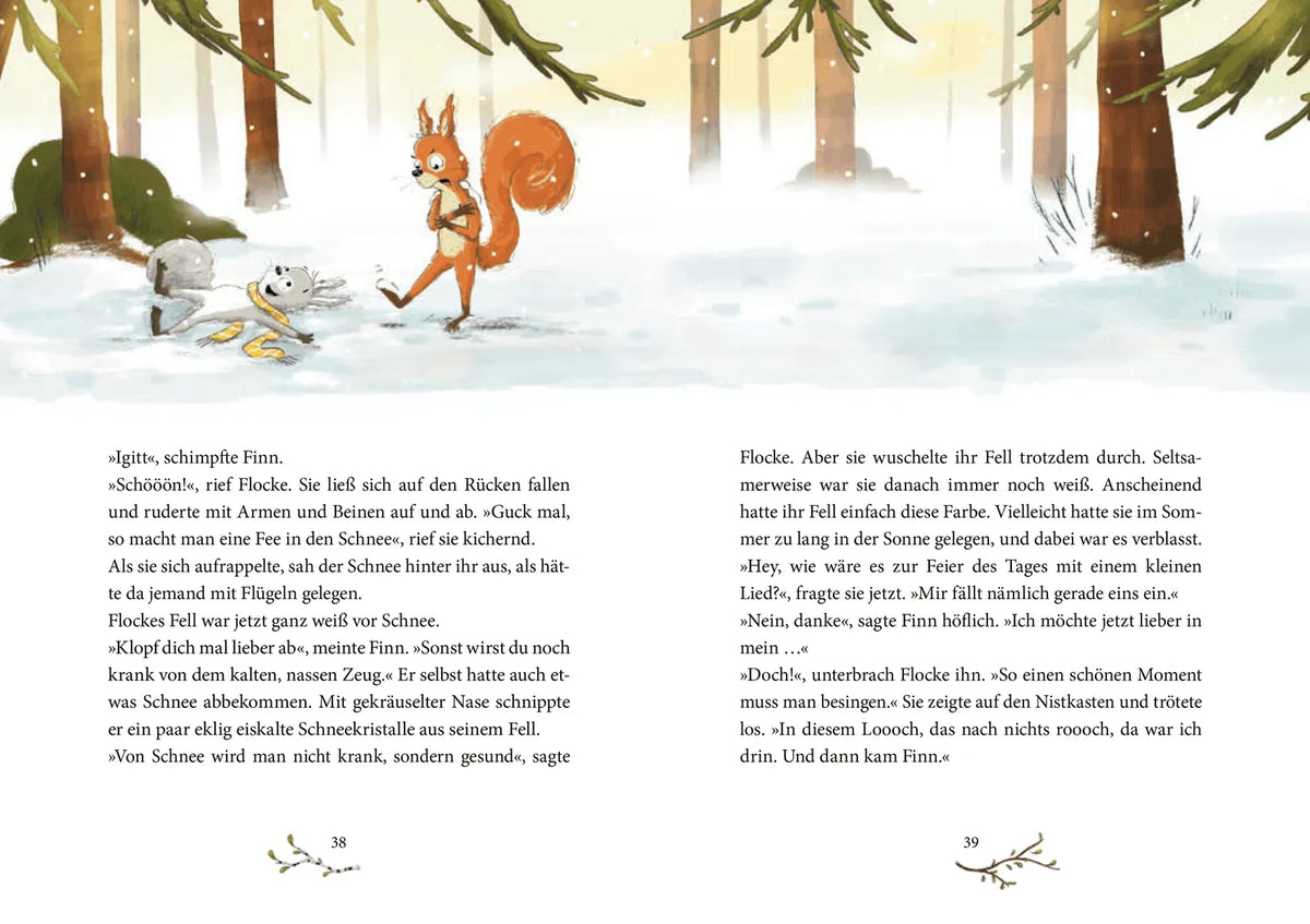 Detailansicht: Schneehörnchen Flocke – Zusammen ist man weniger klein (Hardcover)
