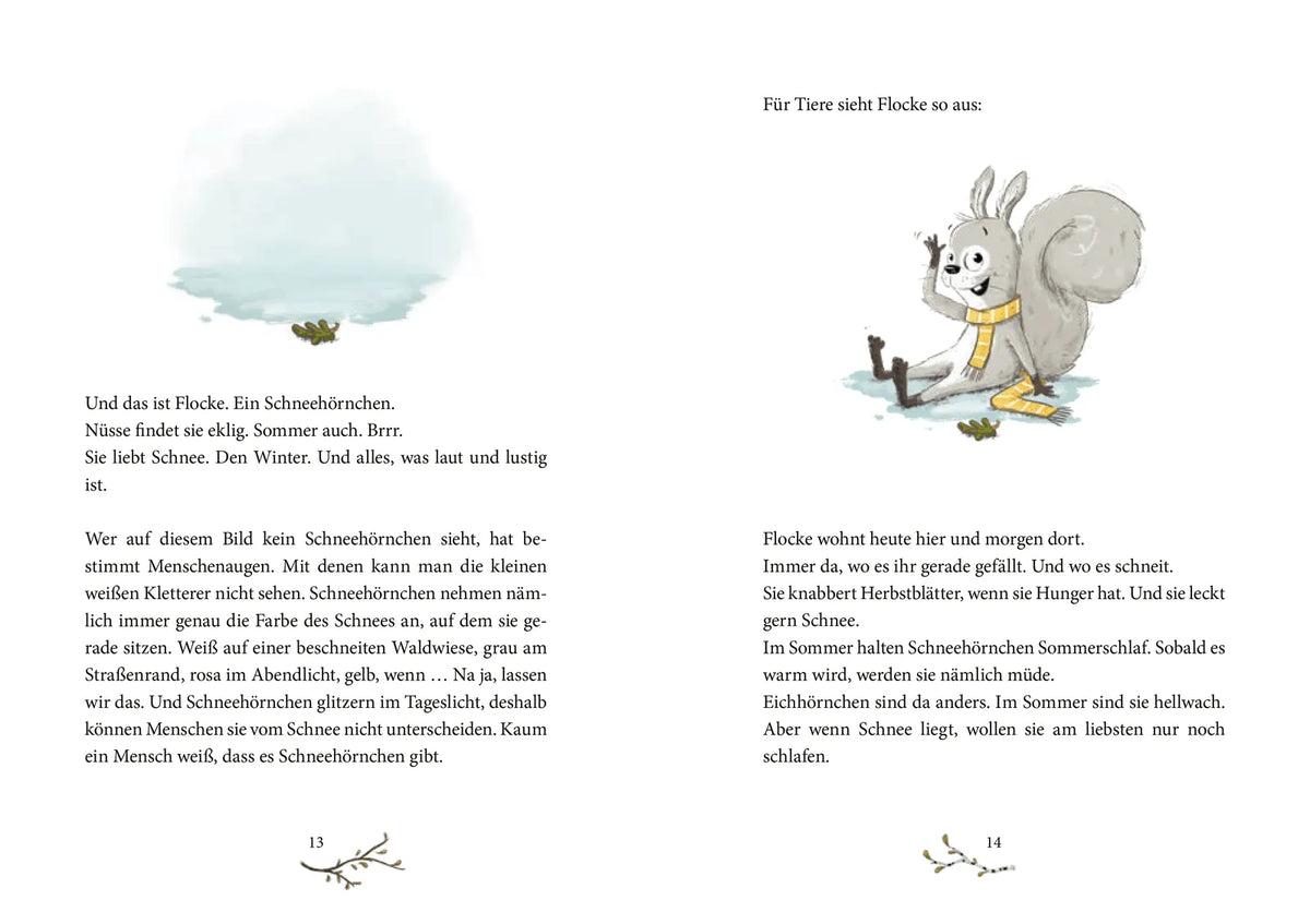 Detailansicht: Schneehörnchen Flocke – Zusammen ist man weniger klein (Hardcover)