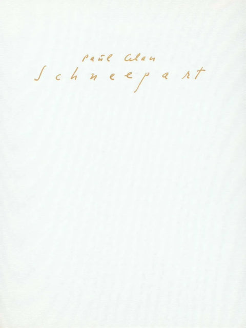Schneepart. Faksimile der Handschrift aus dem Nachlaß