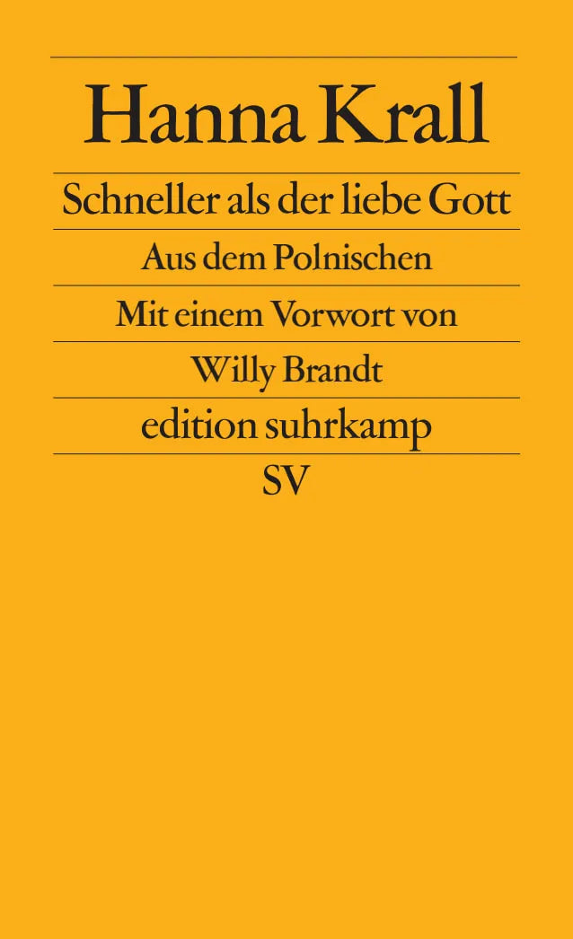 Buchcover von 'Schneller als der liebe Gott' - Taschenbuch von Hanna Krall
