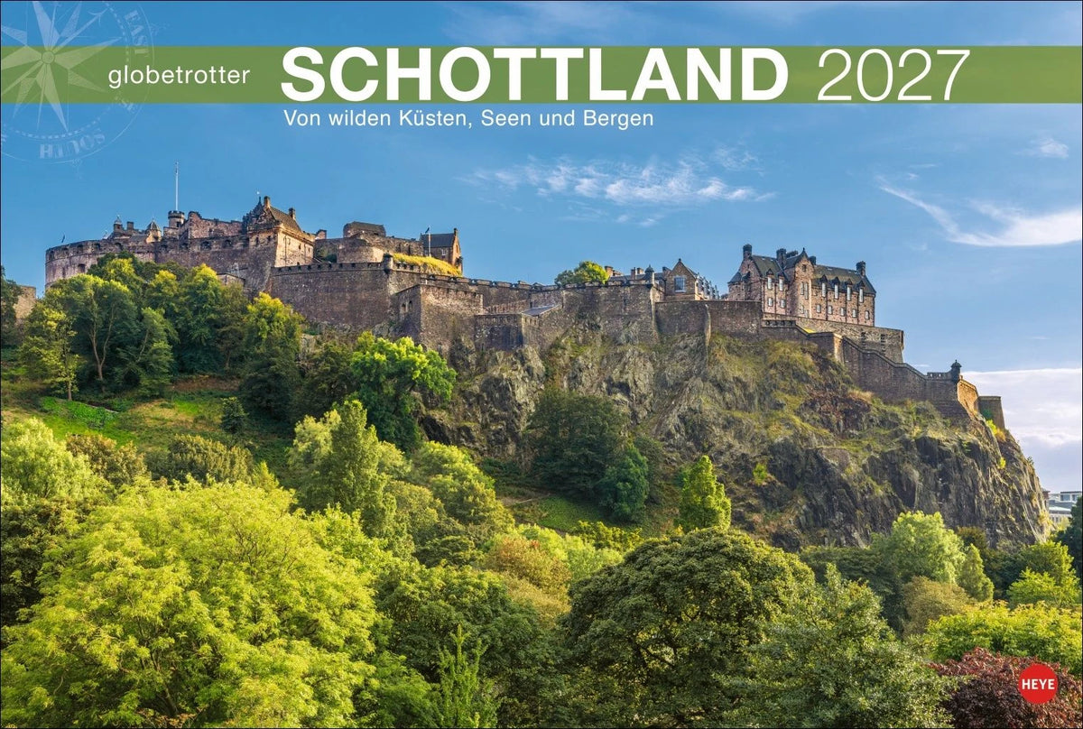 Wandkalender: Schottland Globetrotter Kalender 2027 - Von wilden Küsten, Seen und Bergen