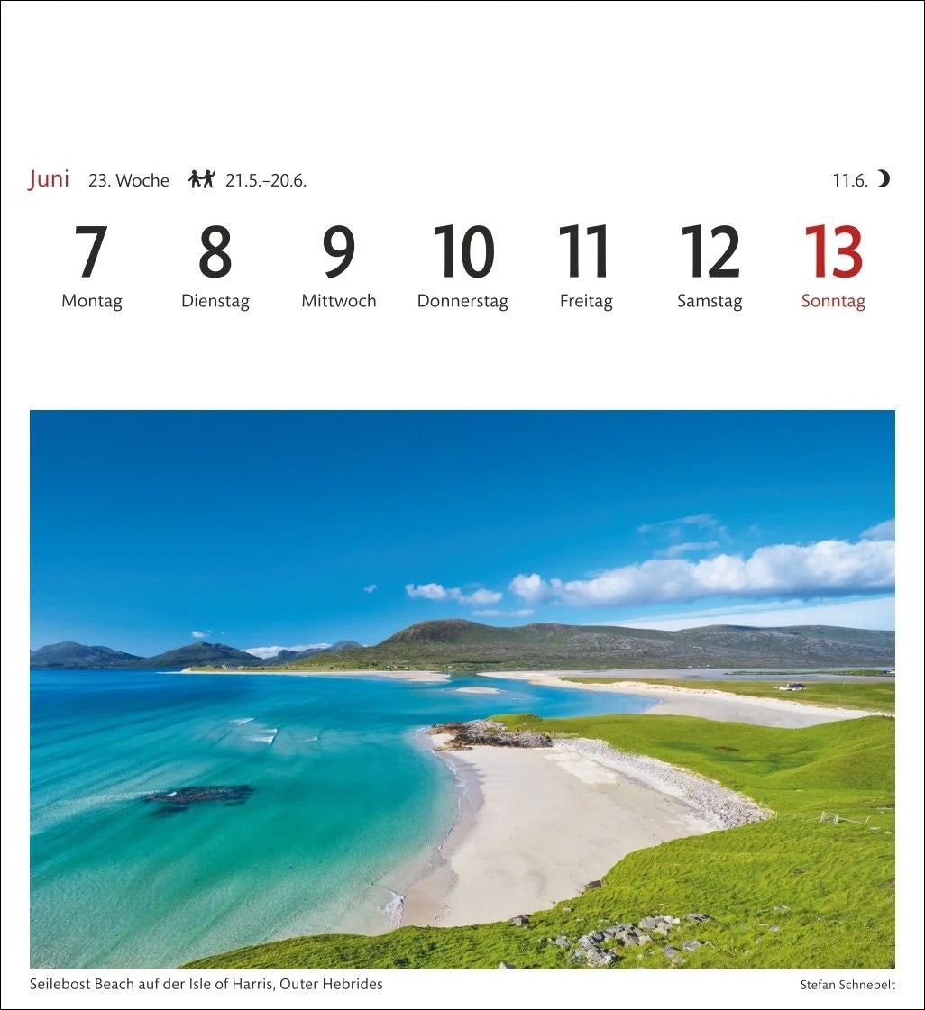 Schottland Sehnsuchtskalender 2027 - Wochenkalender mit 53 Postkarten – Ansicht