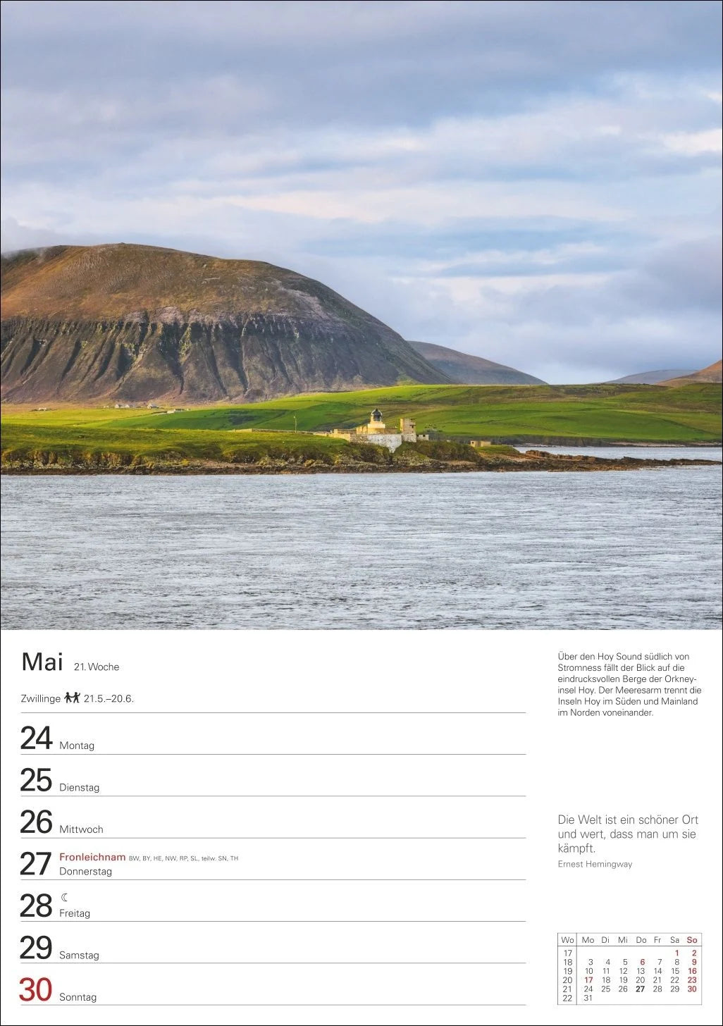 Schottland Wochenplaner 2027 - Eine Reise in 53 Bildern – Ansicht