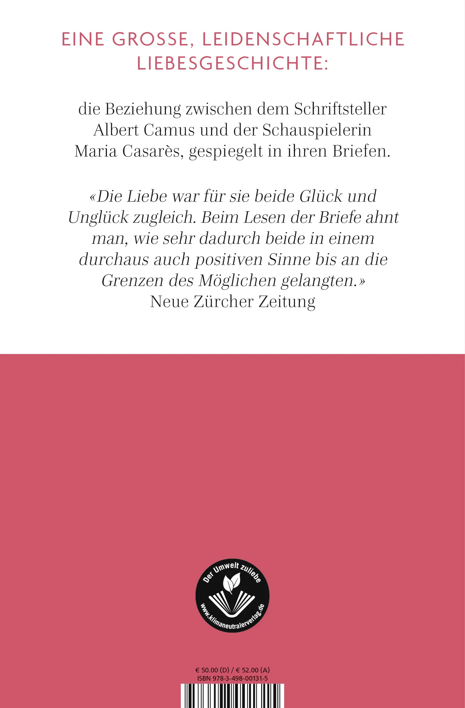 Buchrückseite von 'Schreib ohne Furcht und viel' mit Klappentext - Gebundene Ausgabe