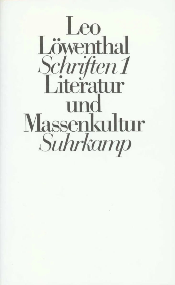 Buchcover von 'Schriften. 5 Bände' - Gebundene Ausgabe von Leo Löwenthal