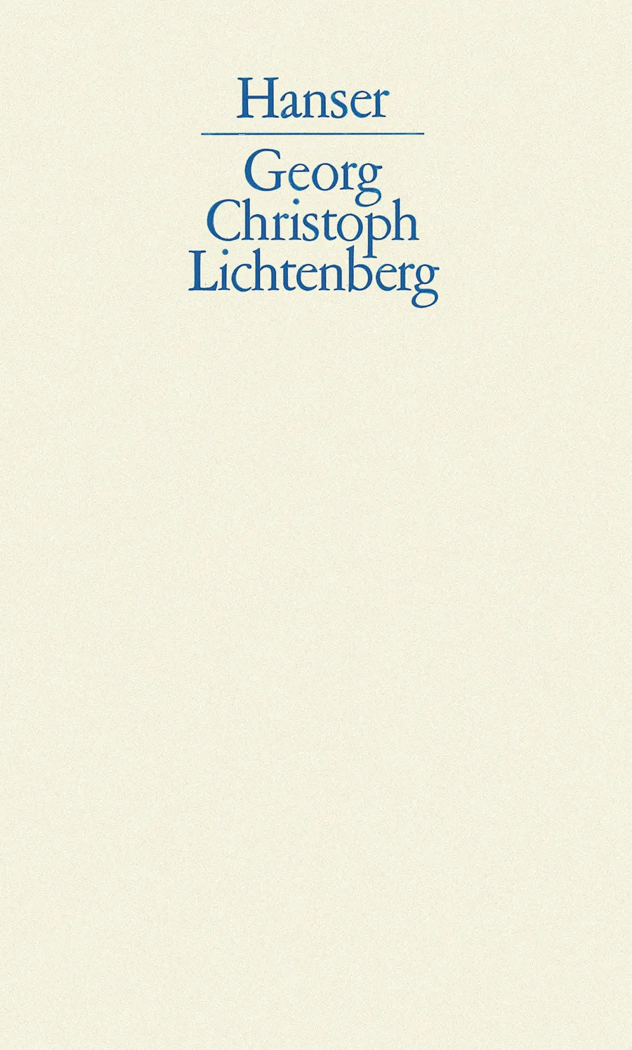 Buchcover von 'Schriften und Briefe' - Gebundene Ausgabe von Georg Christoph Lichtenberg