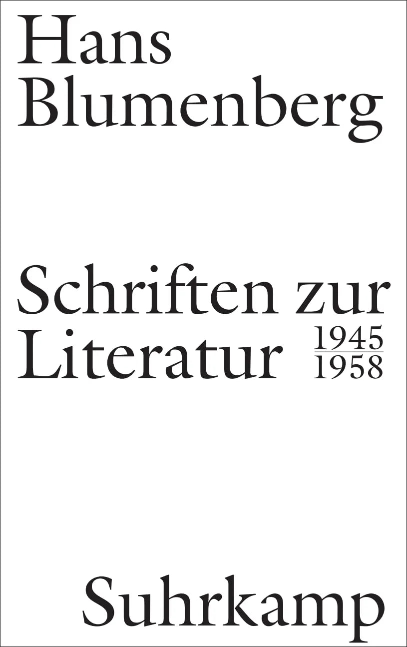 Buchcover von 'Schriften zur Literatur 1945-1958' - Gebundene Ausgabe von Hans Blumenberg
